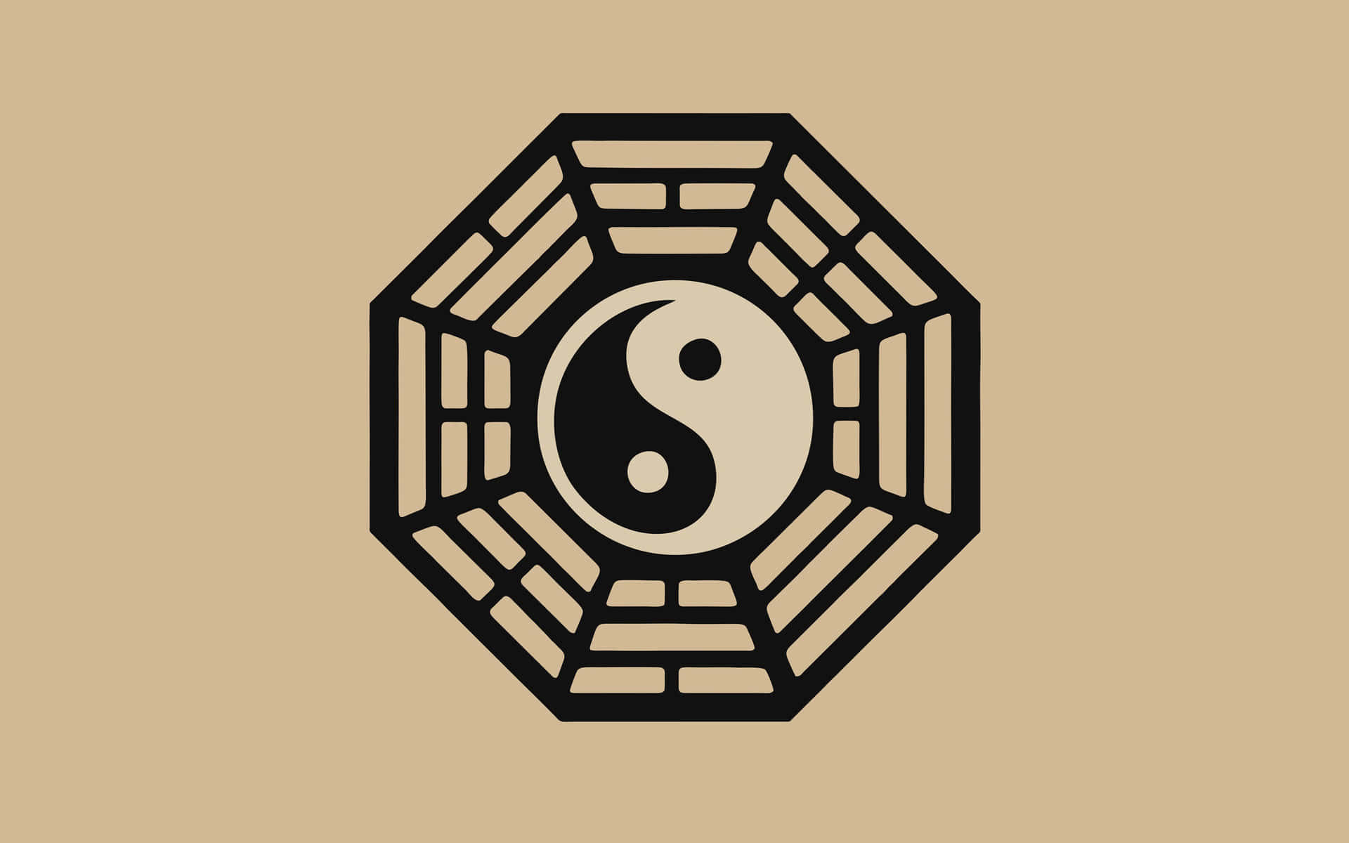 Chinese Yin Yang Bagua Symbol 4k