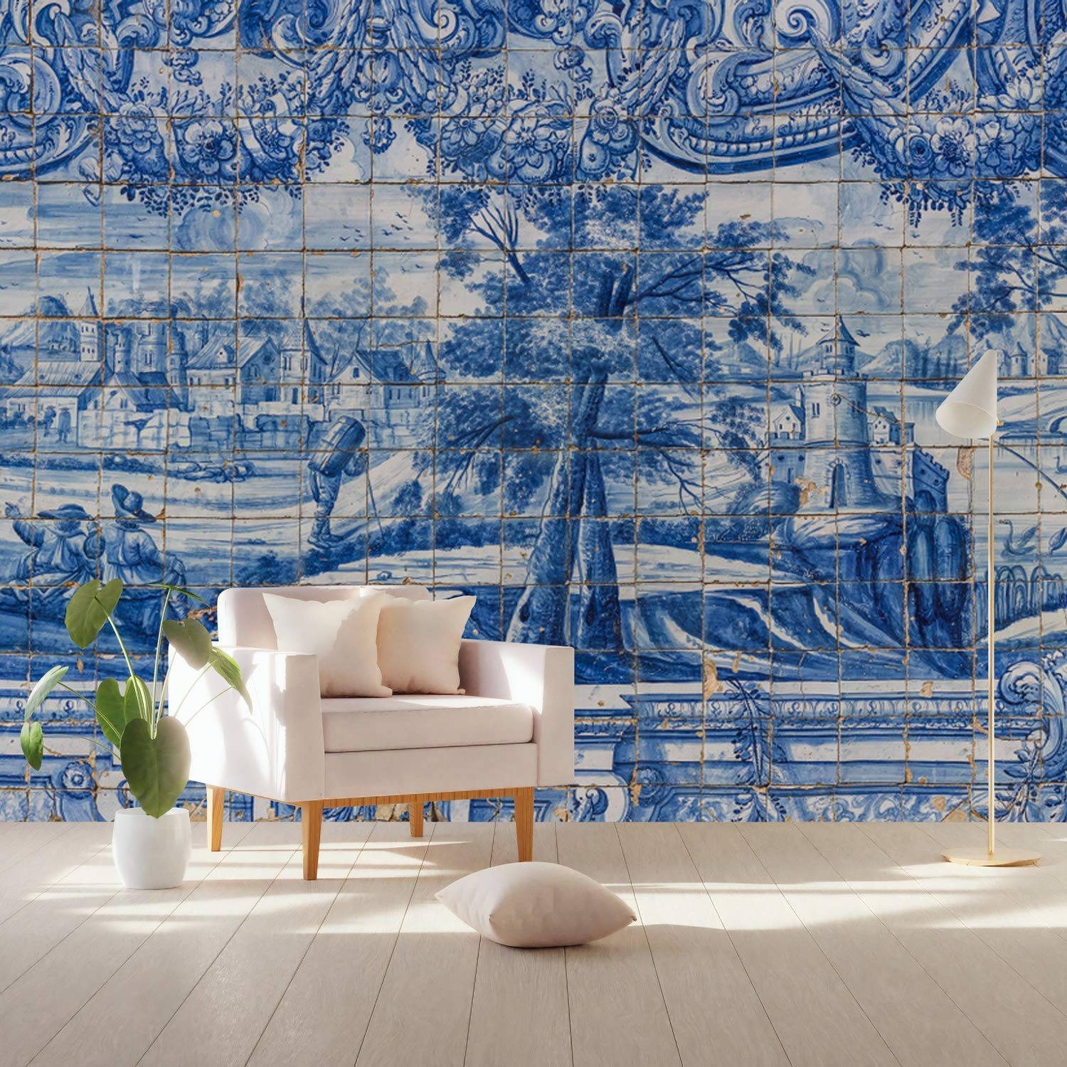 Chinoiserie Blue Designs Background