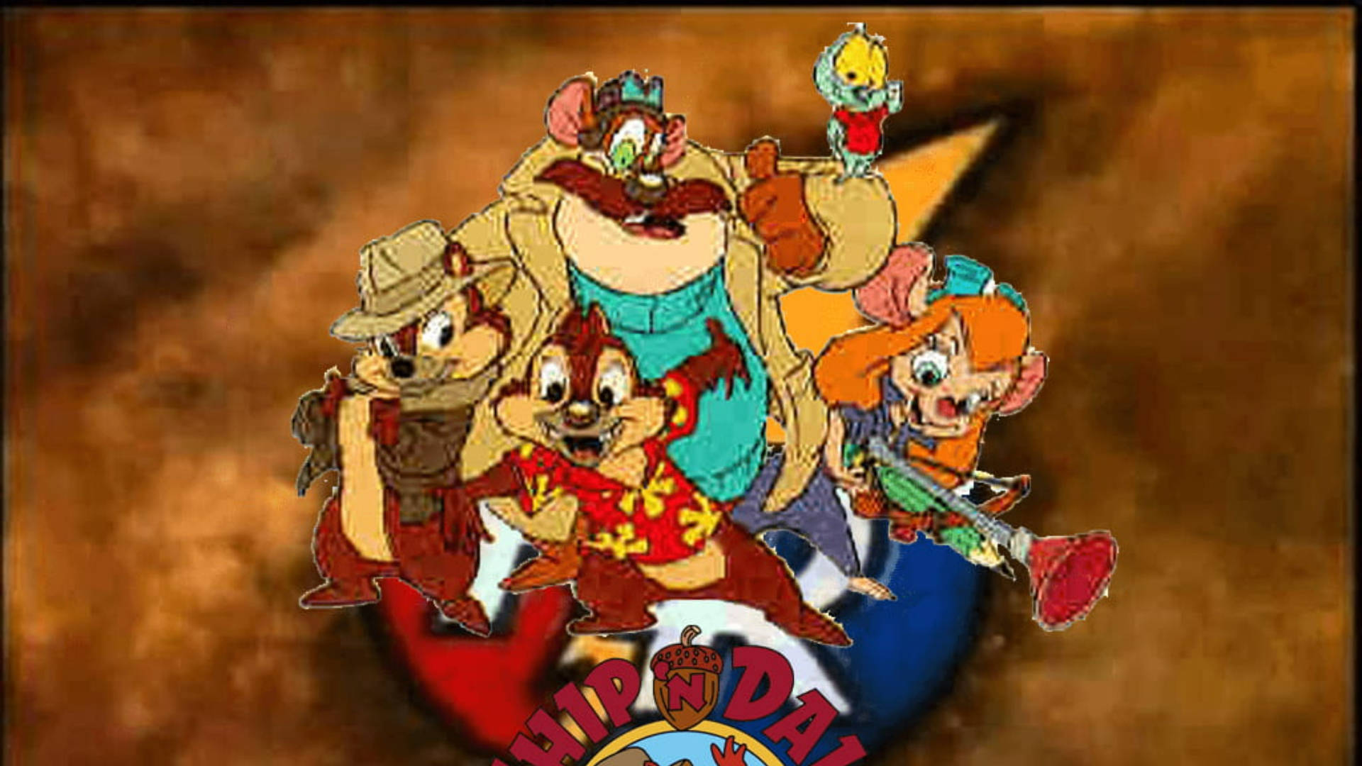 Chip N Dale Rescue Rangers Complete Gang Background