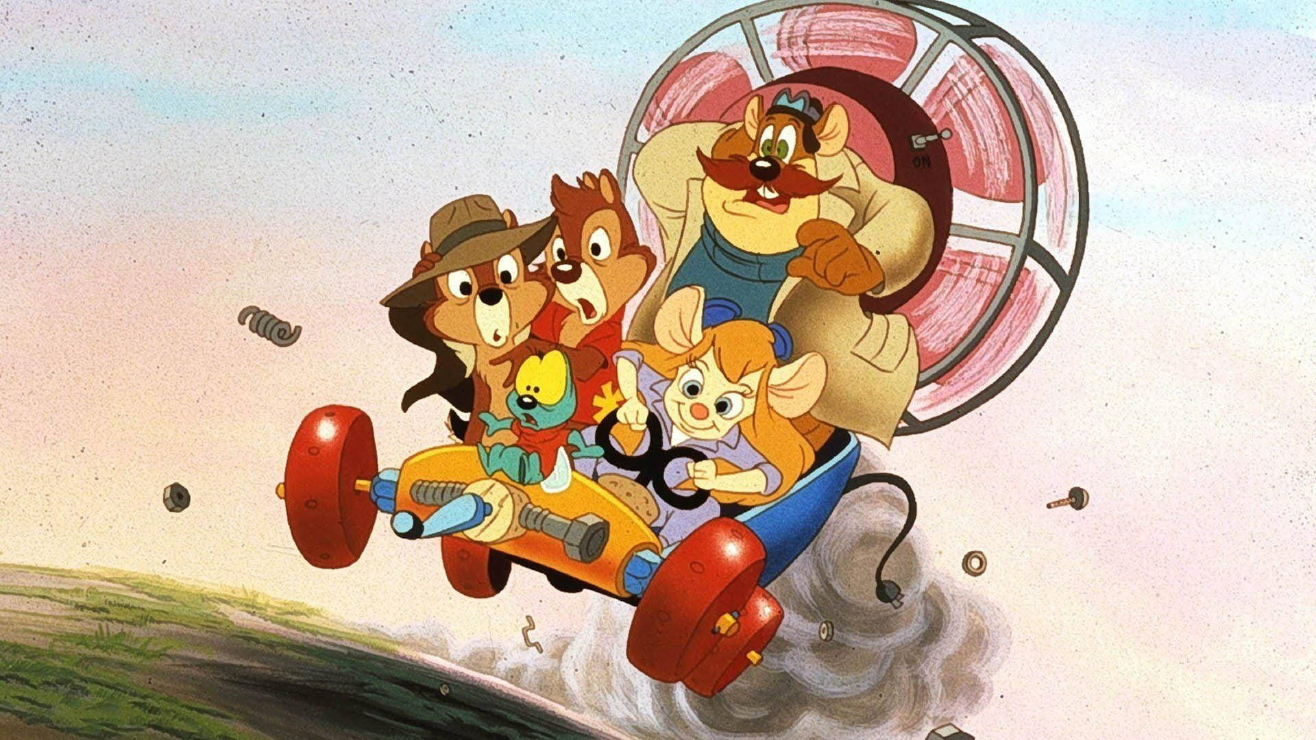 Chip N Dale Rescue Rangers Riding Cart Background