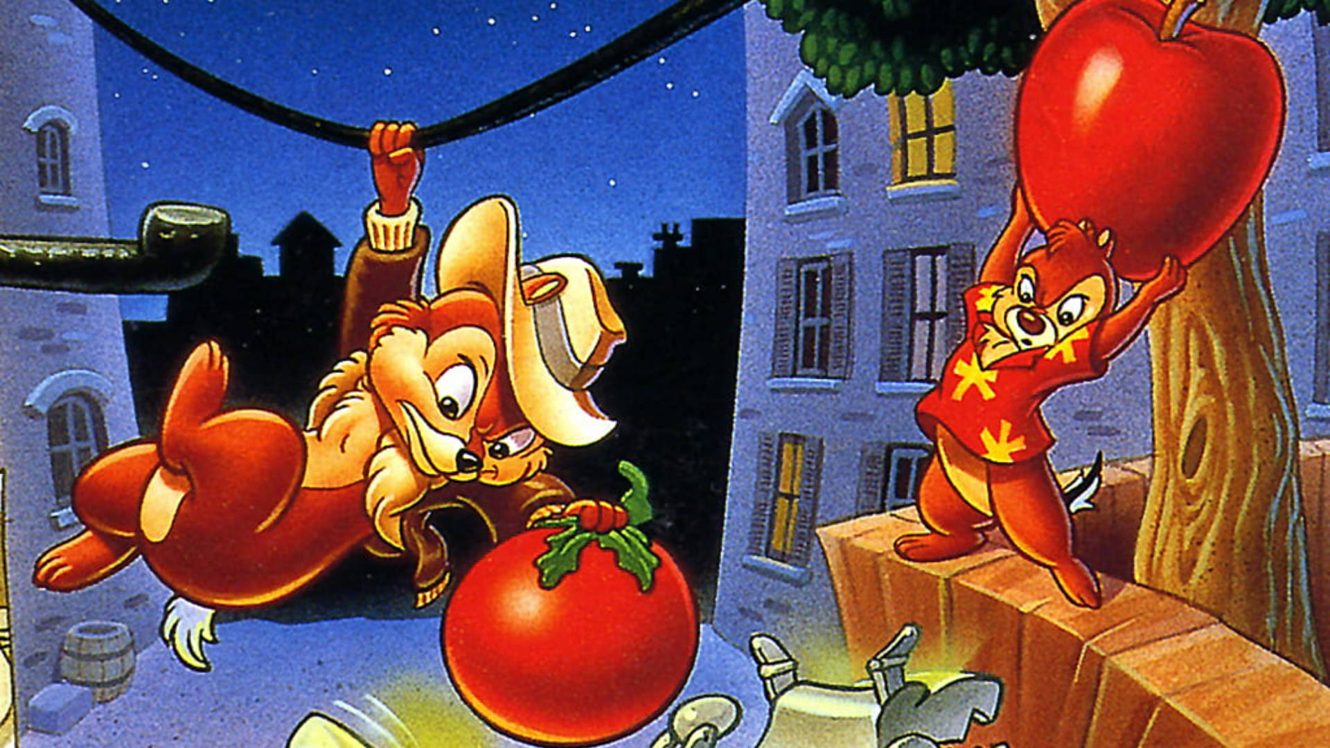 Chip N Dale Throwing Tomatoes