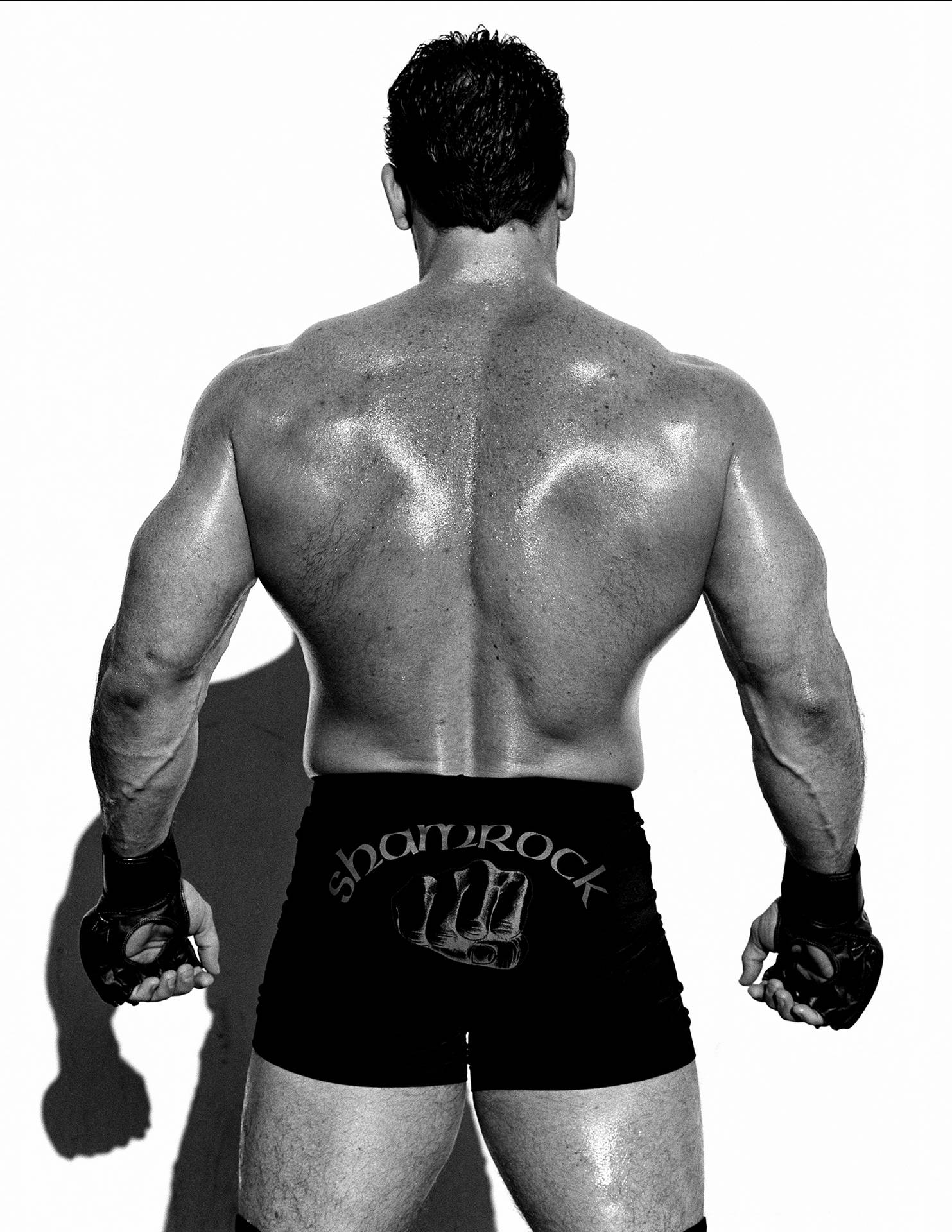 Chiseled Back Of Ken Shamrock Background