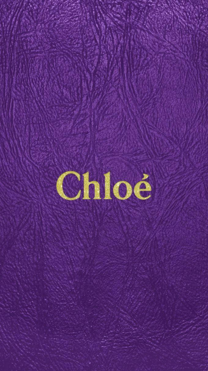 Chloé Logo On Violet Backdrop Background