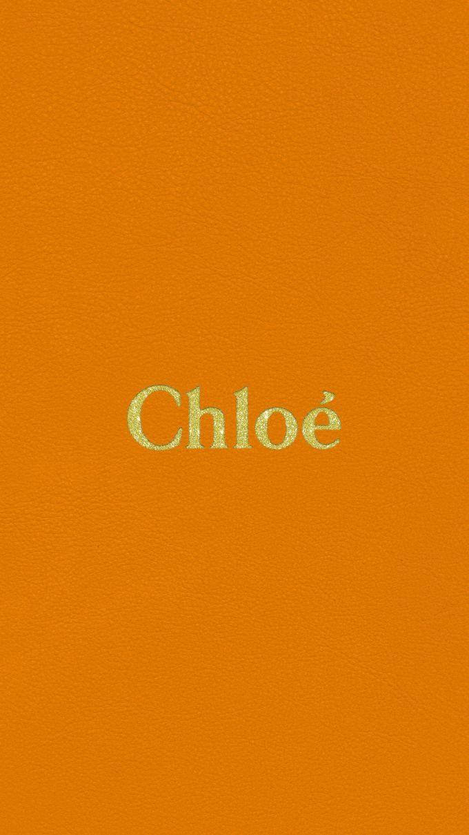 Chloé Logo Orange Backdrop