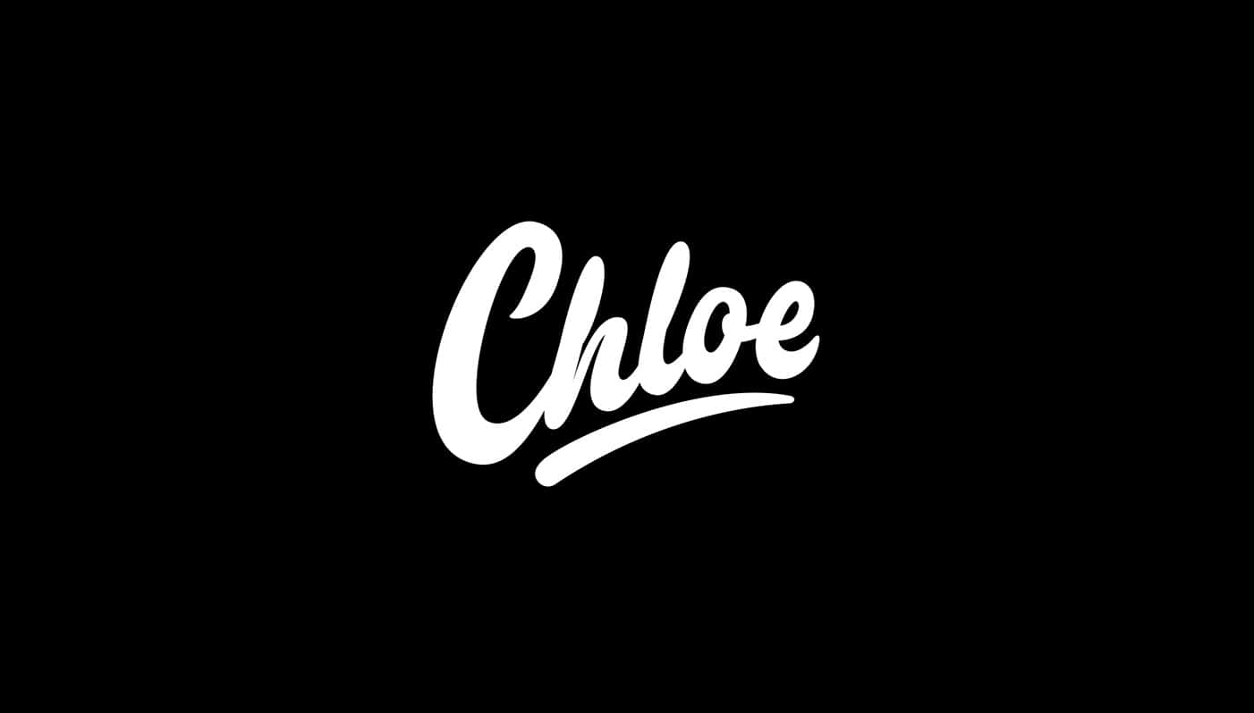 Chloe Script Logoon Black Background Background