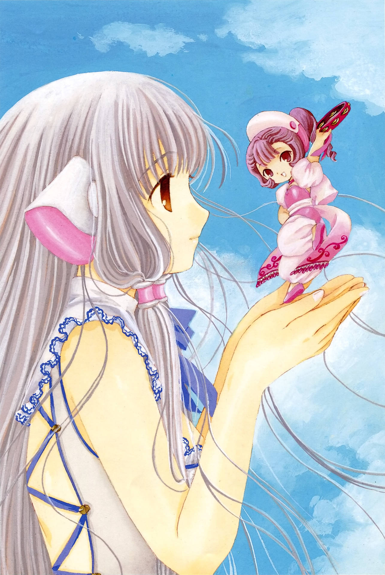 Chobits Chi And Sumomo Background