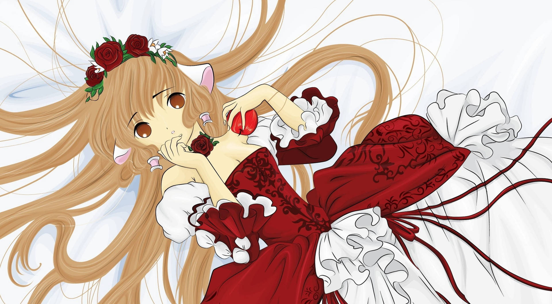 Chobits Chi With Apple Background