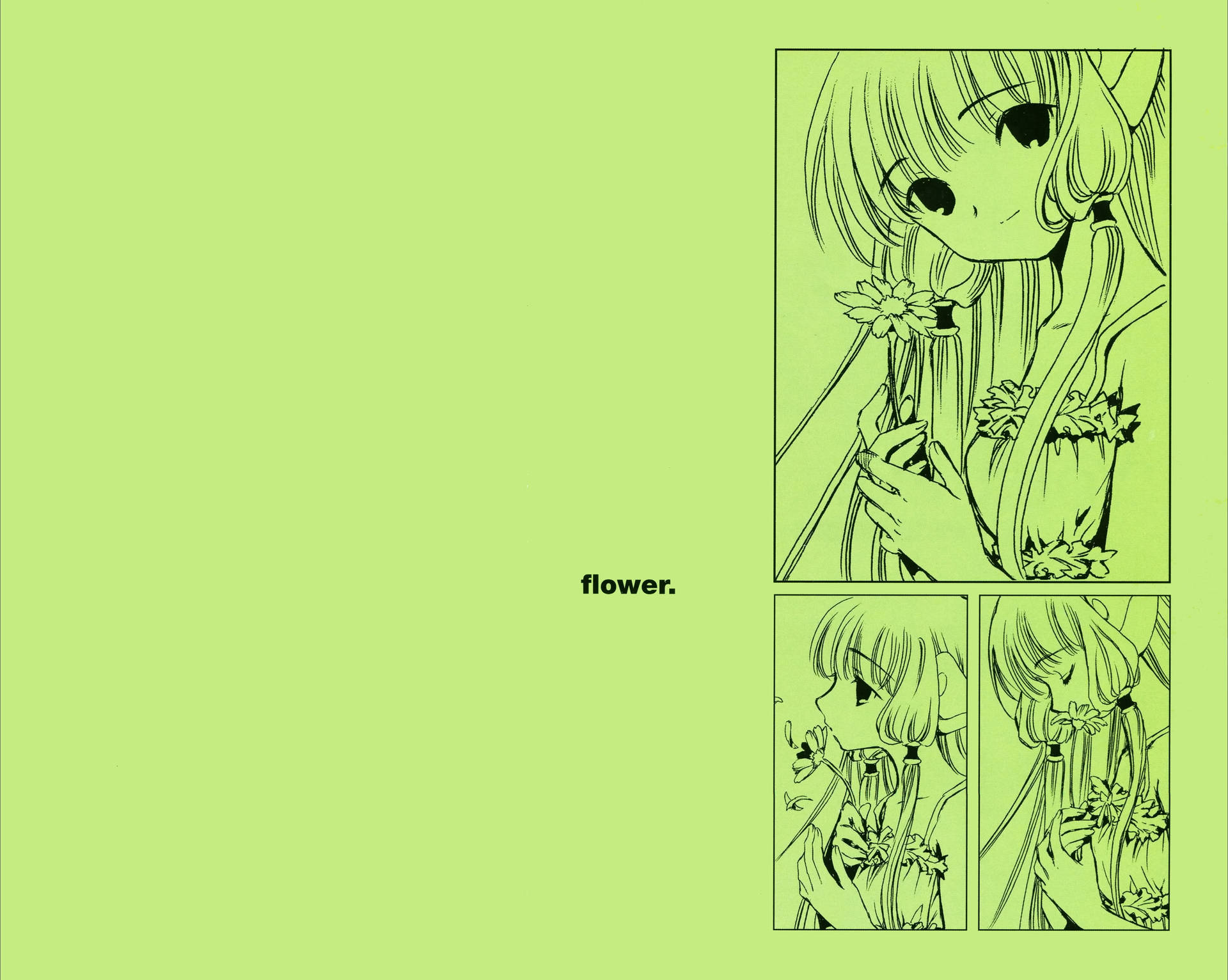 Chobits Minimalist Green Art