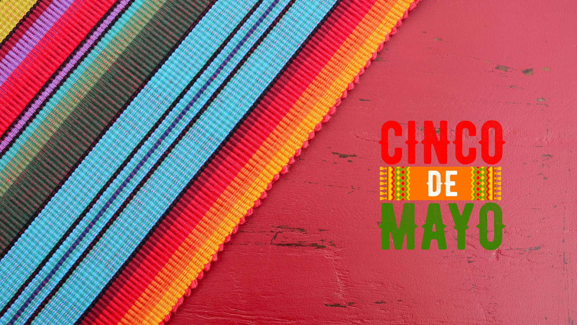 Choco De Mayo Banner With Colorful Stripes Background