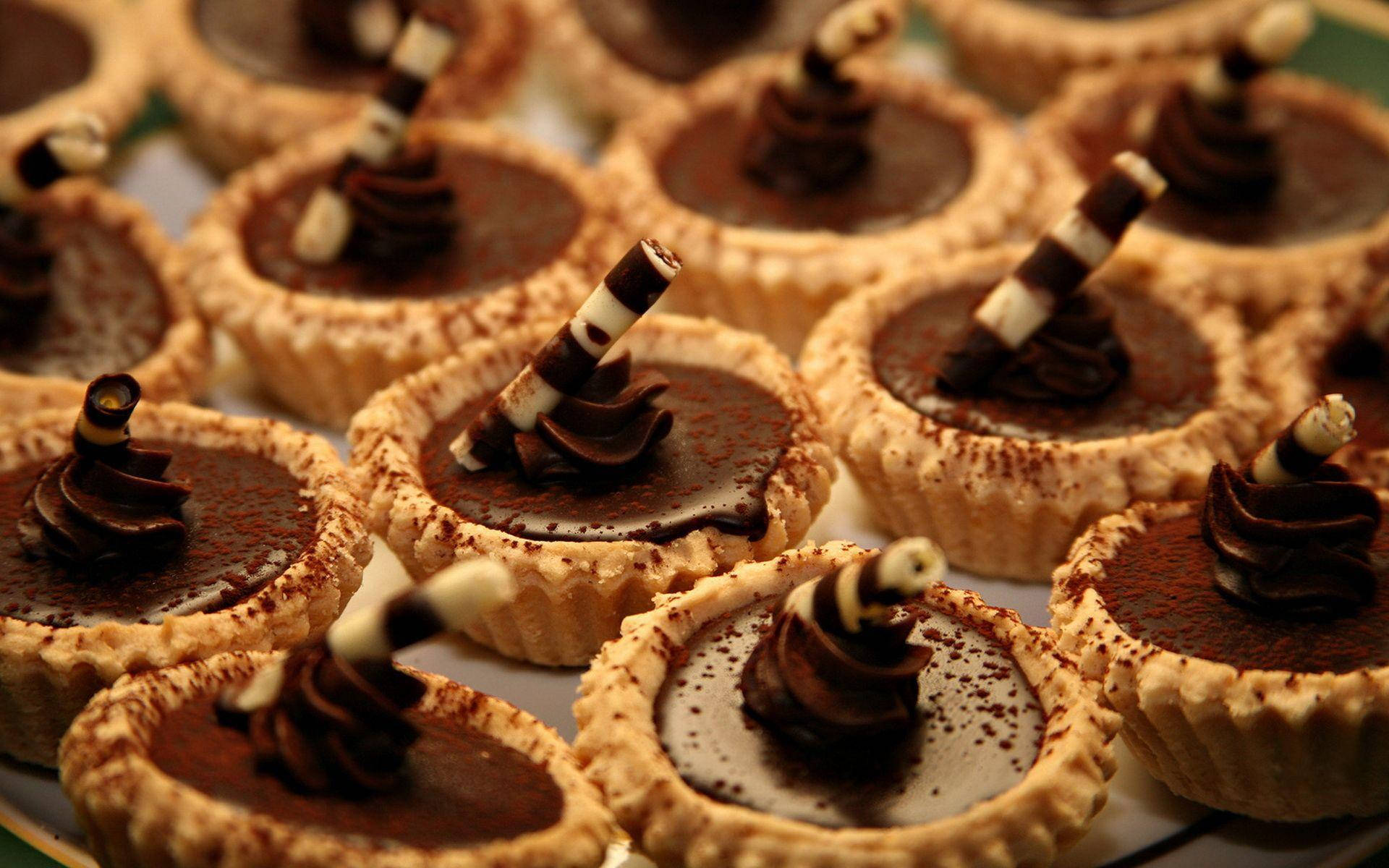 Choco Tart Desserts Background