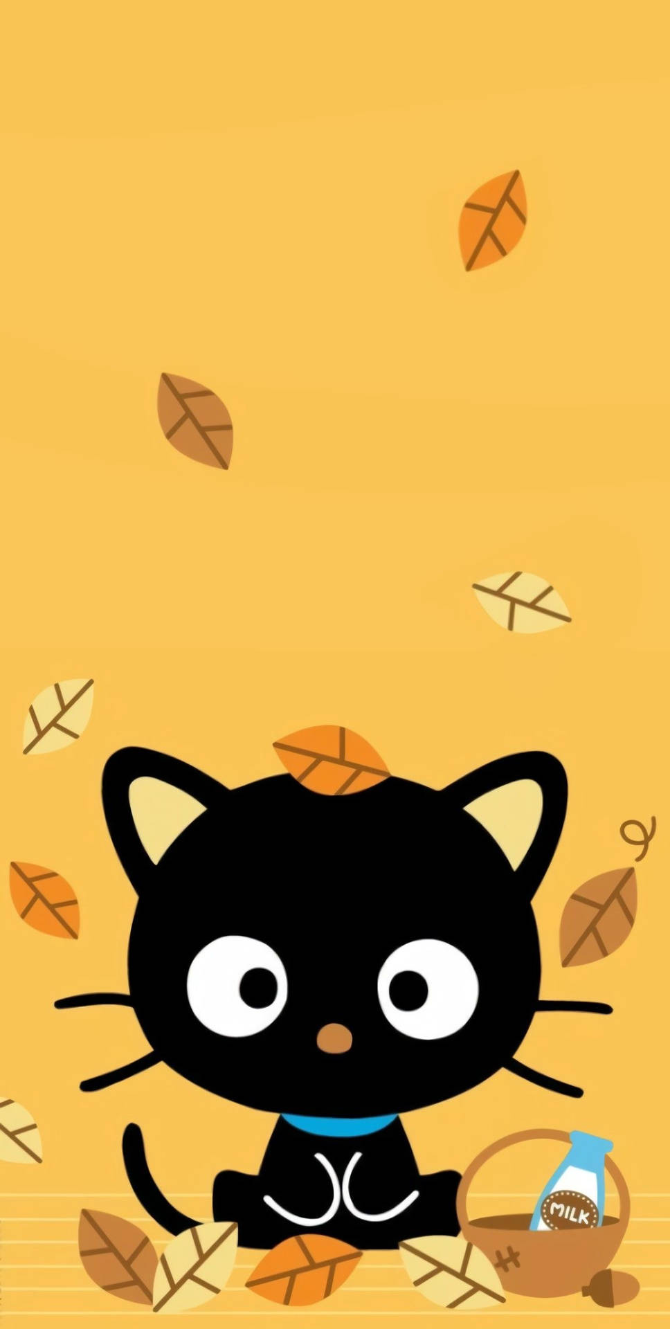 Chococat Falling Leaves Background
