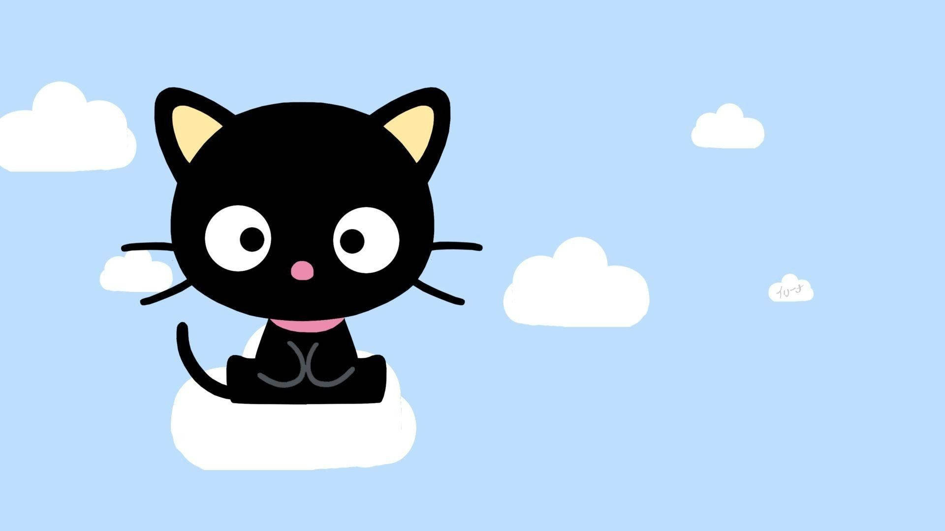 Chococat On A Cloud Background