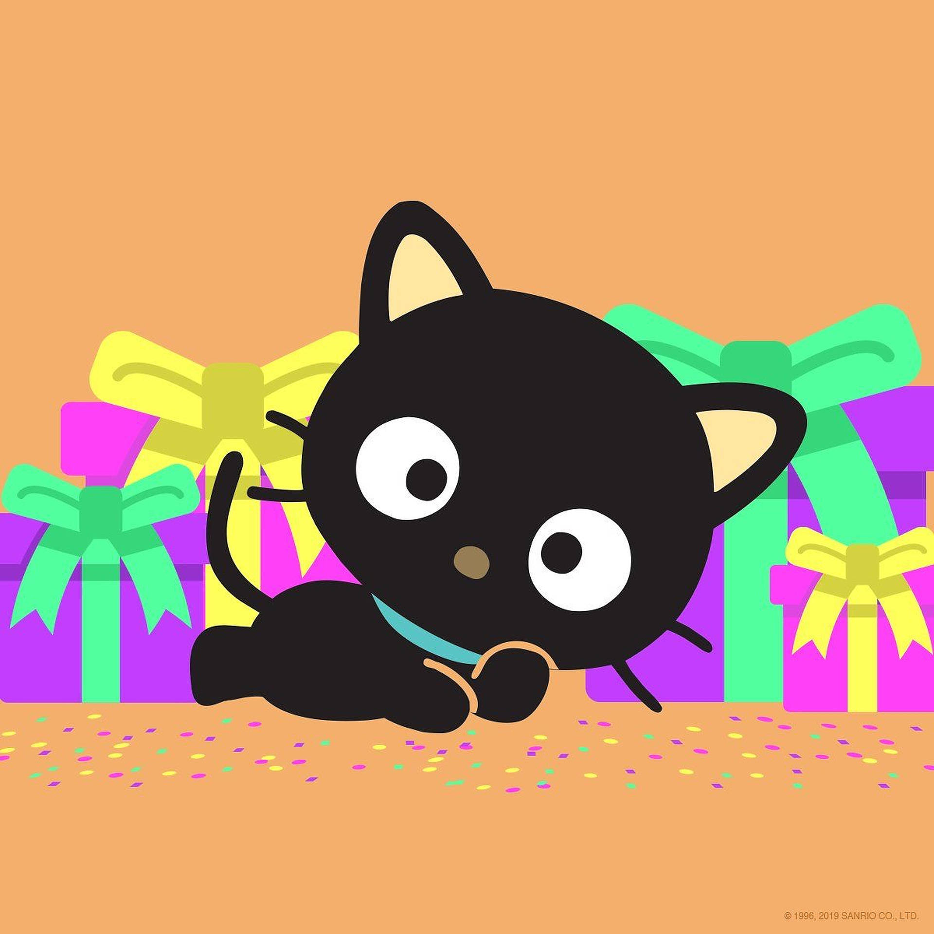 Chococat With Gifts Background