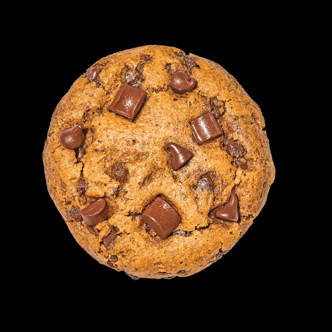 Chocolate Chip Cookie Top View Background