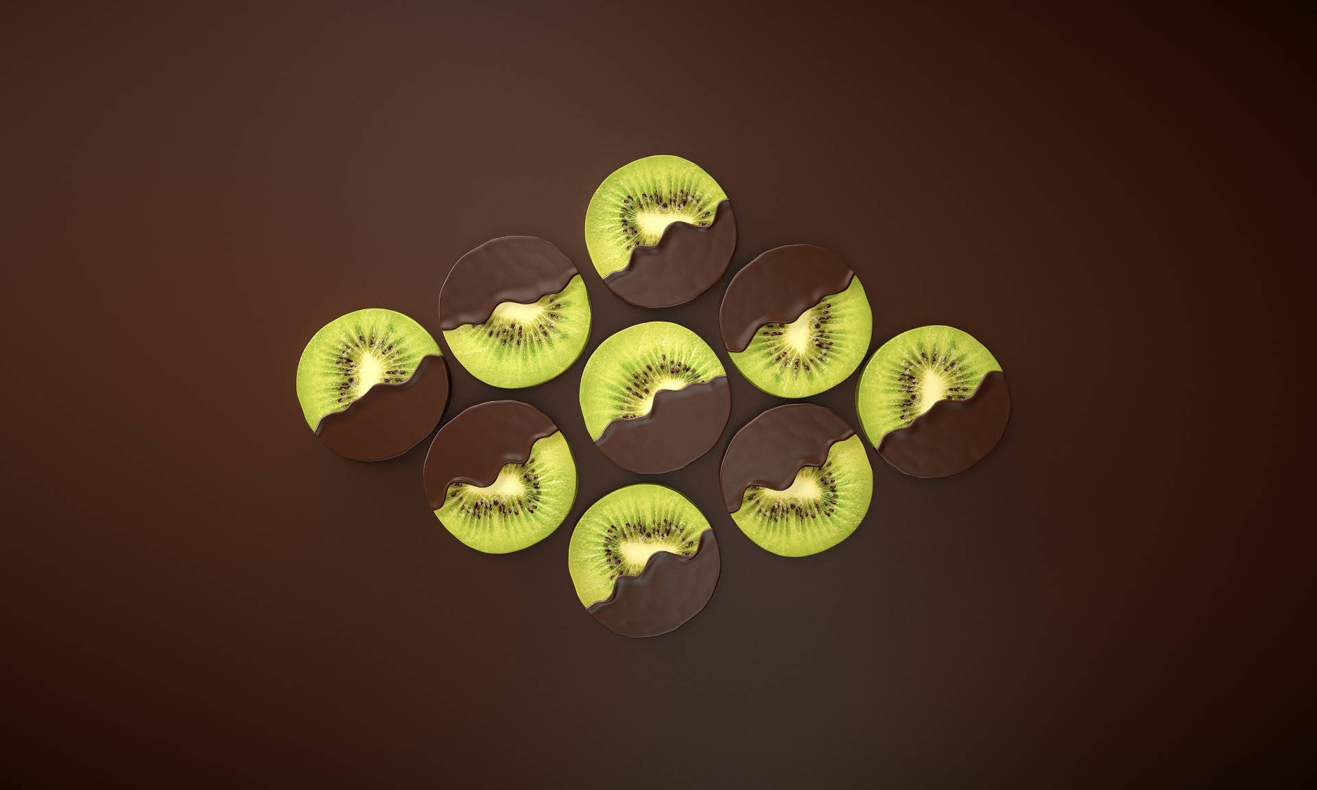 Chocolate Dip Kiwi Slices Background