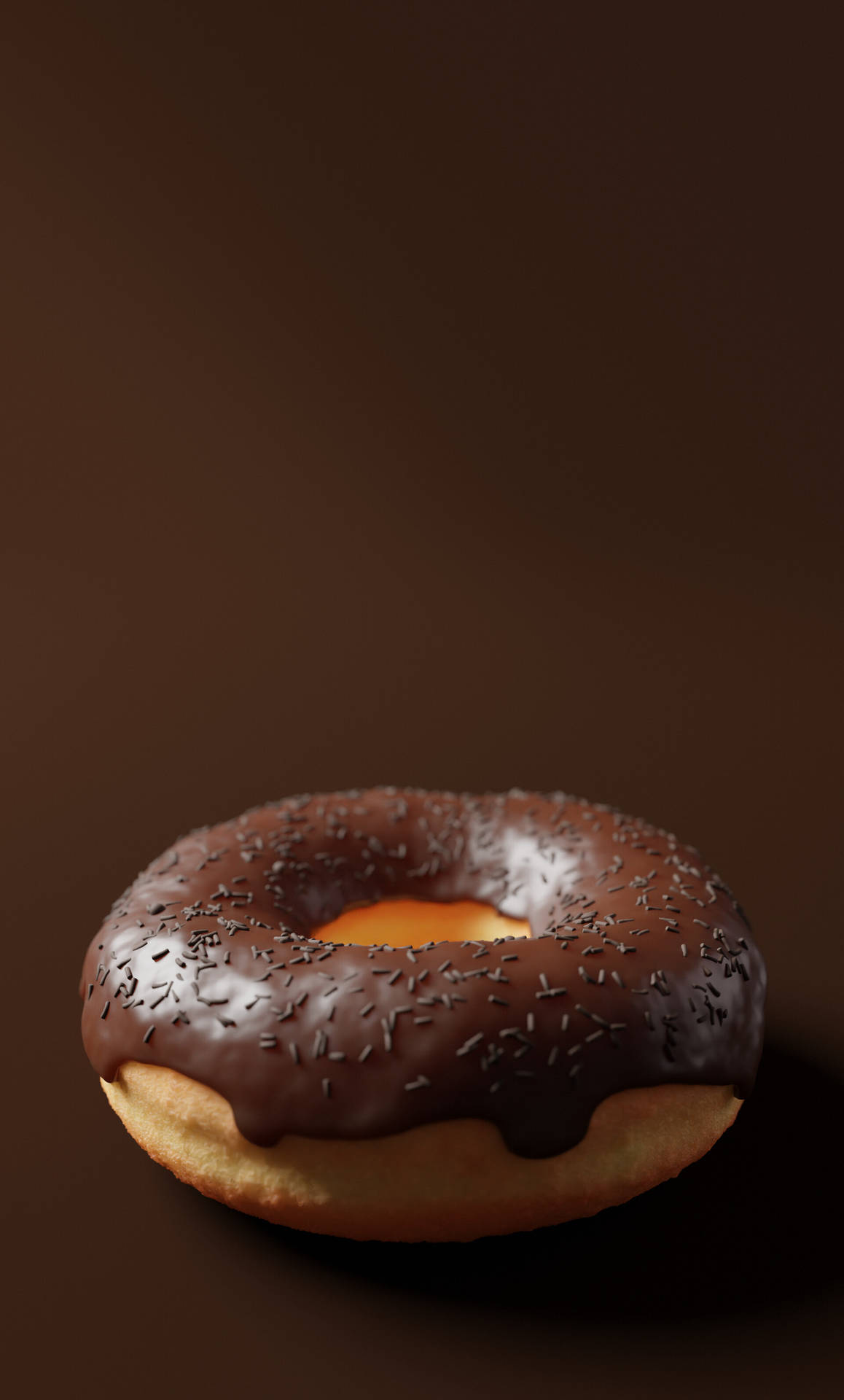 Chocolate Donut With Sprinkles Background