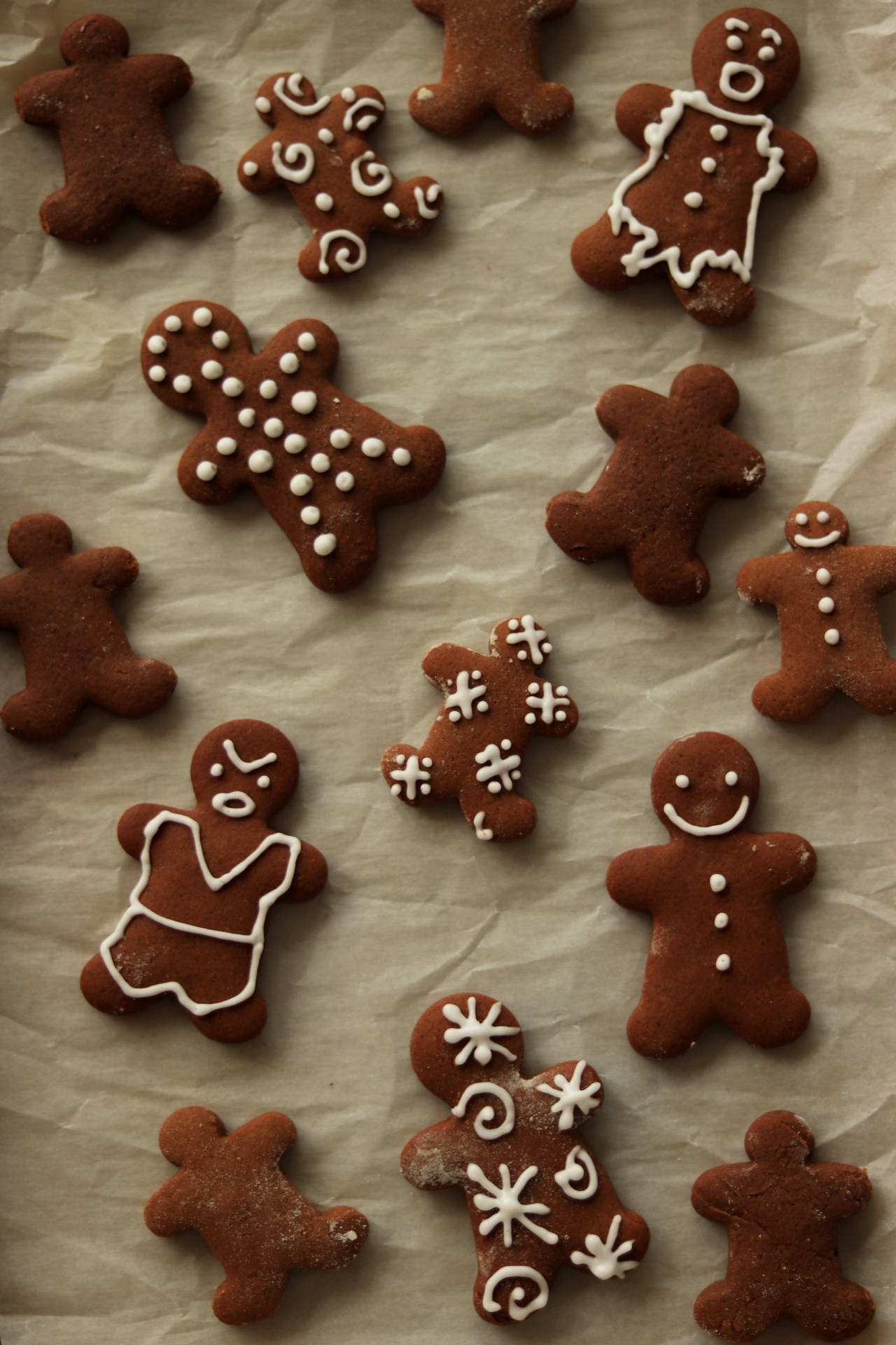 Chocolate Gingerbread Cookie Men Background