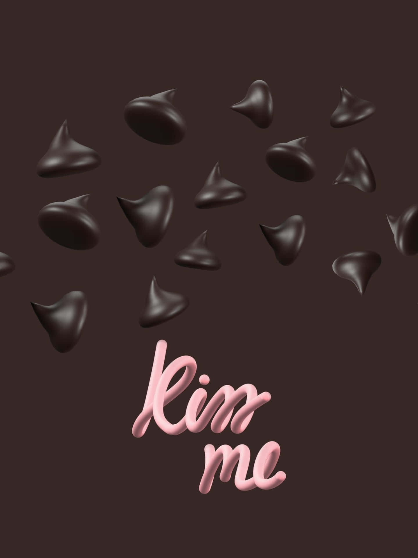 Chocolate Kisses With The Word Kiss Me
