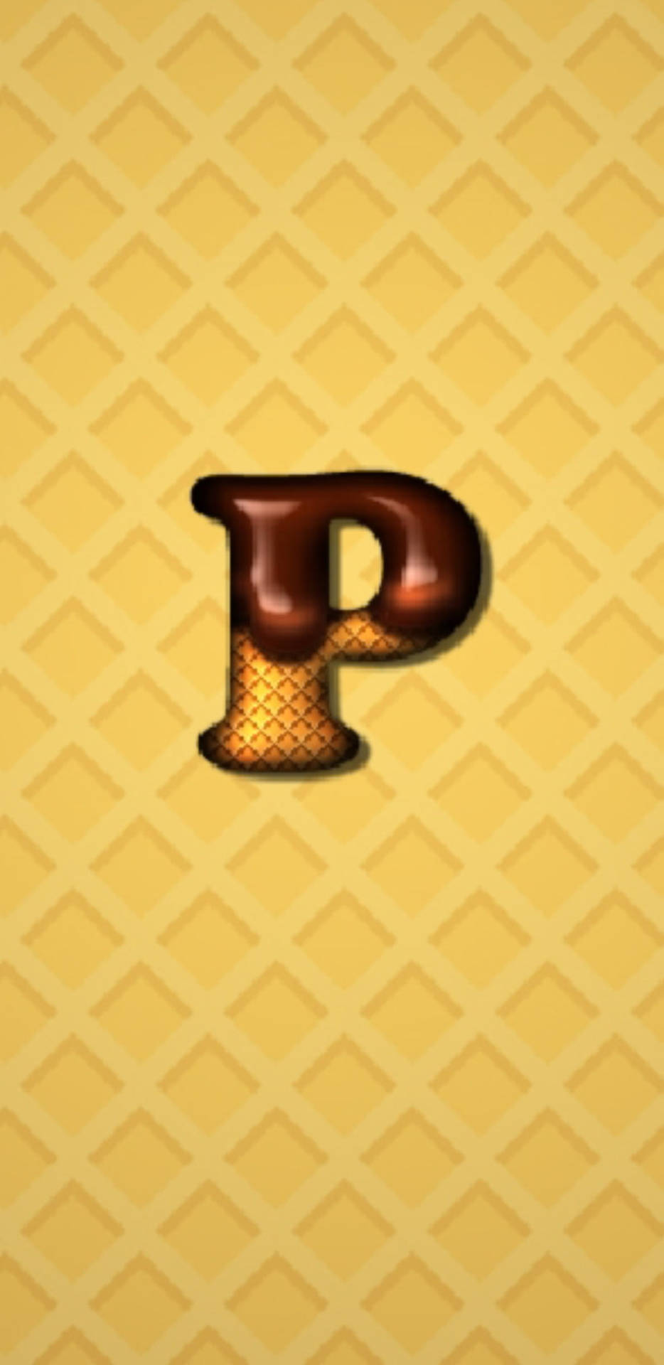 Chocolate Waffles P Letter Background