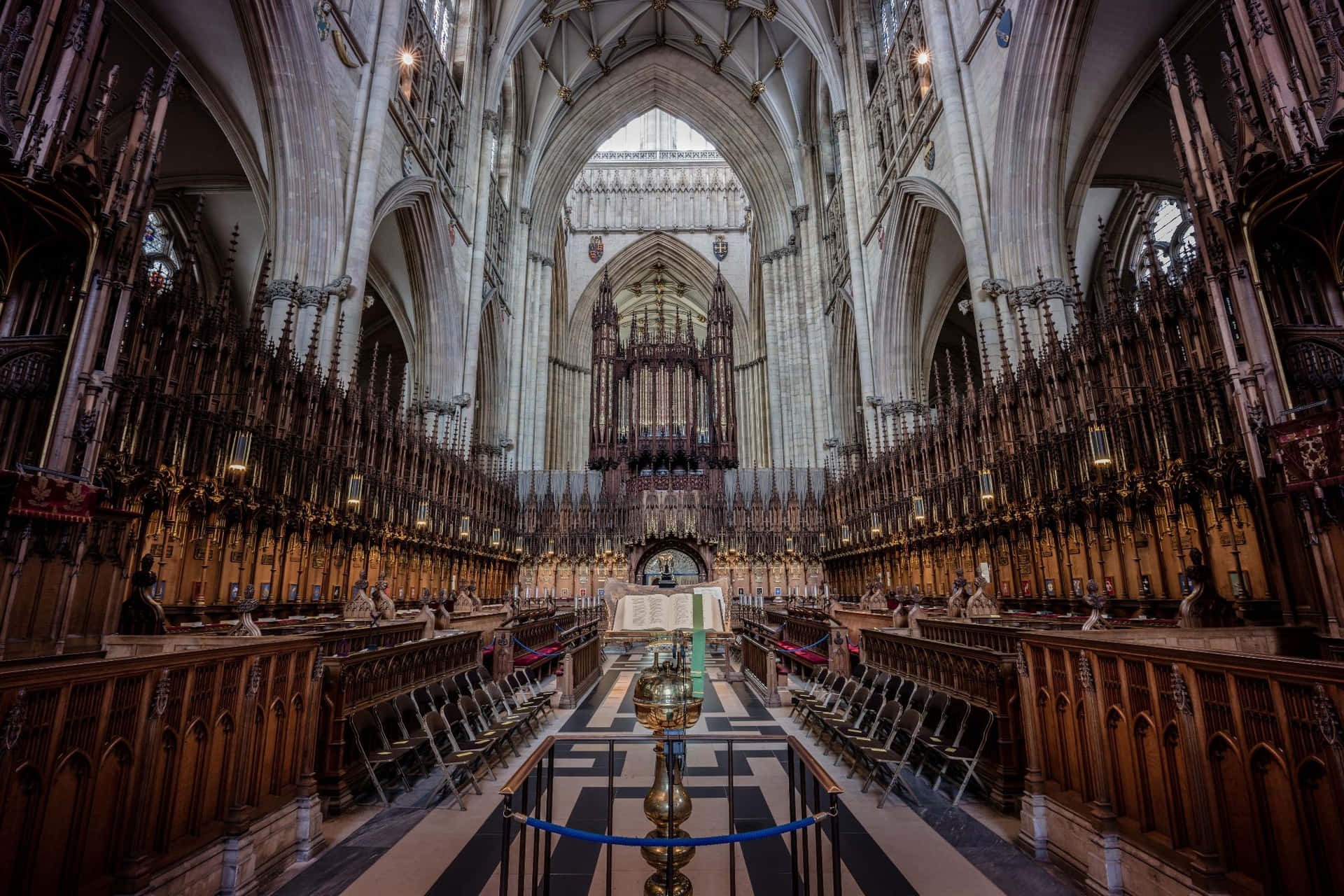 Choir High Altar York Minster Cathedral Background
