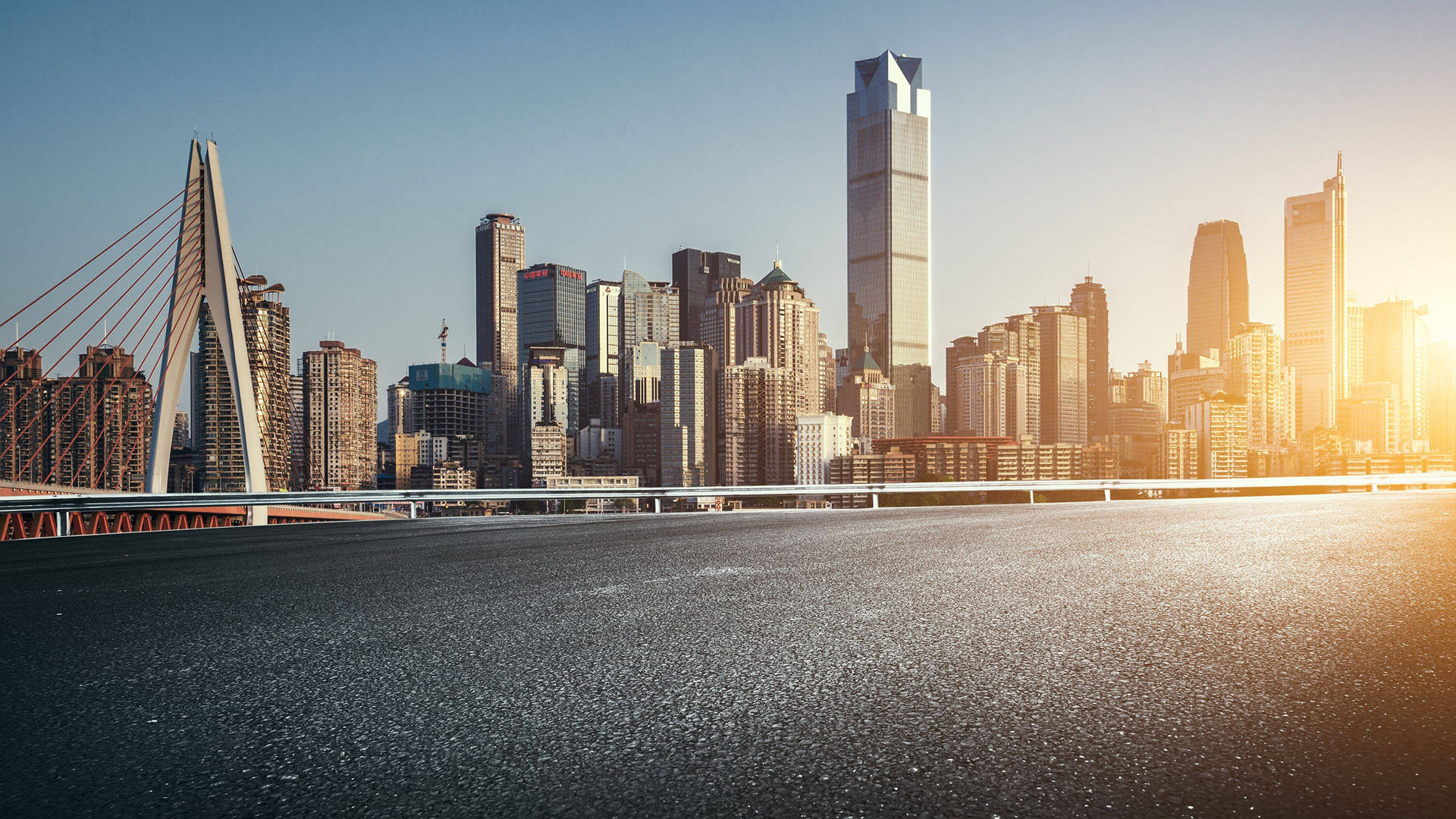 Chongqing China Street View Background