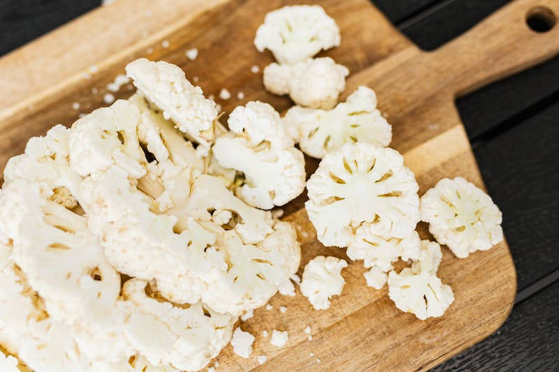 Chopped Cauliflower Background