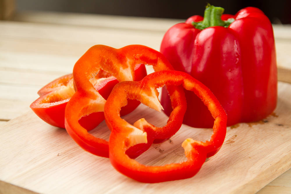 Chopped Red Bell Pepper Fruits