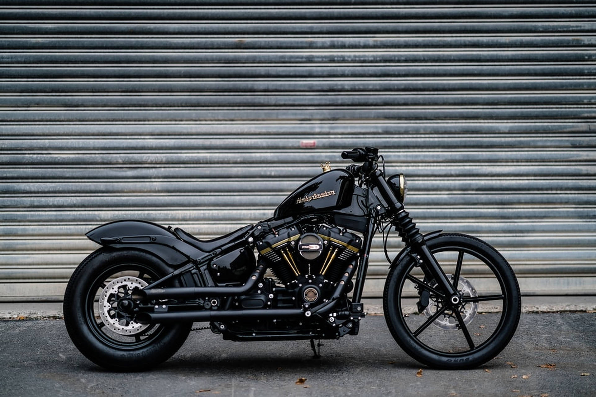 Chopper Motorcycle Side View