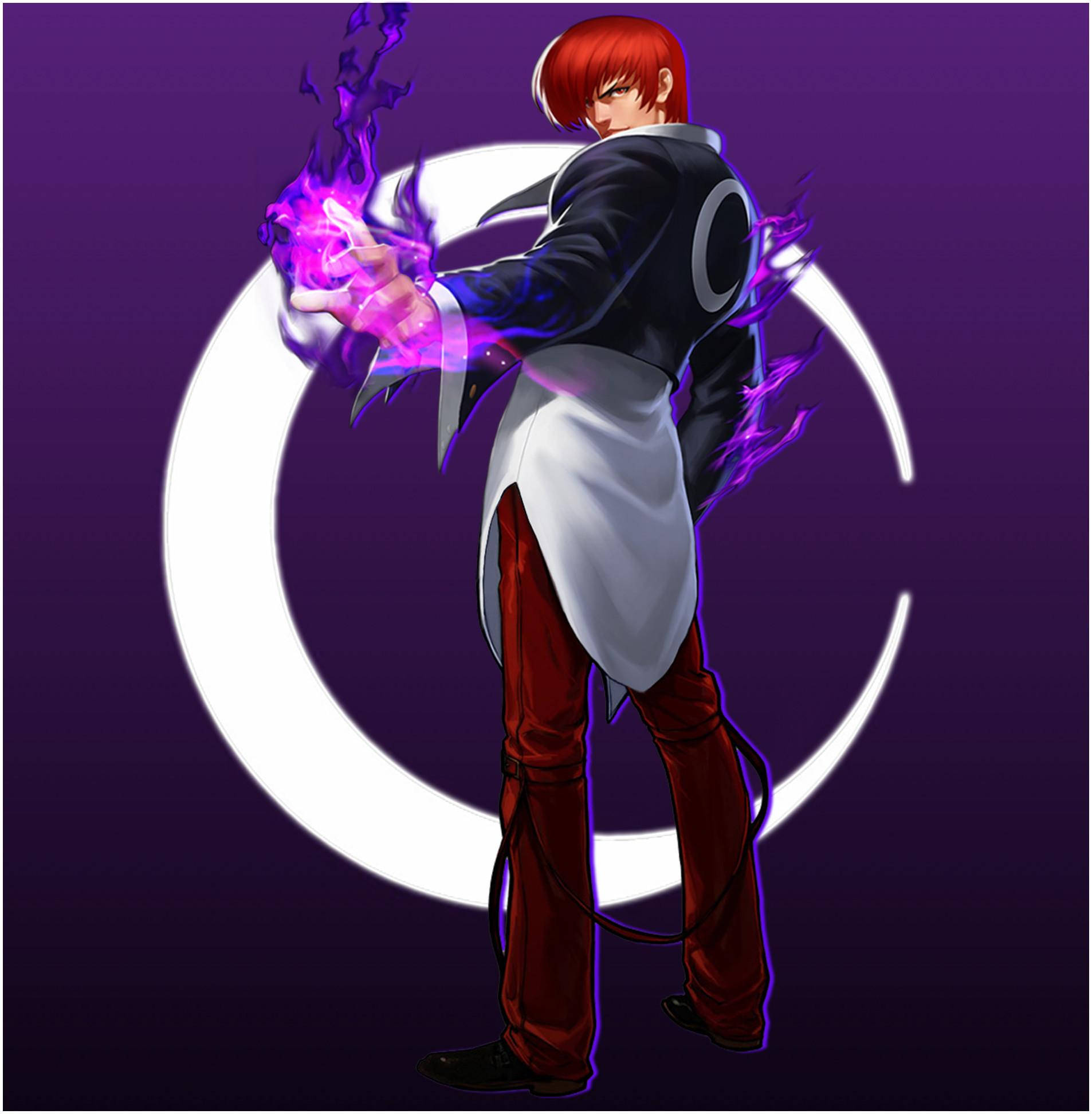 Chou Ml Iori Yagami Moon Purple Aesthetic Background