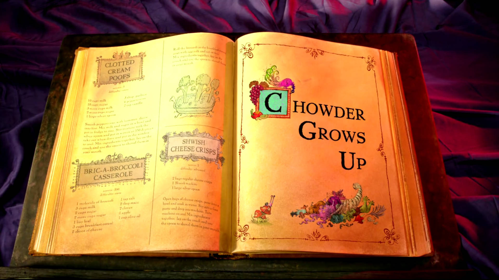 Chowder Cartoon Story Book Background
