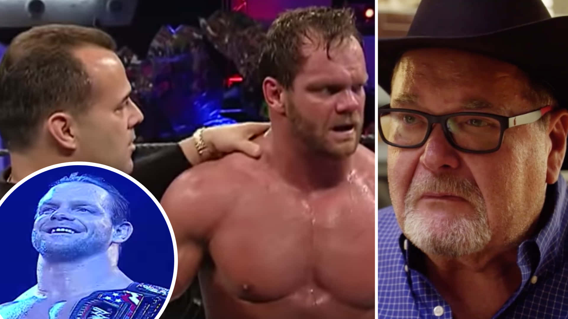 Chris Benoit Jim Ross Side By Side Background
