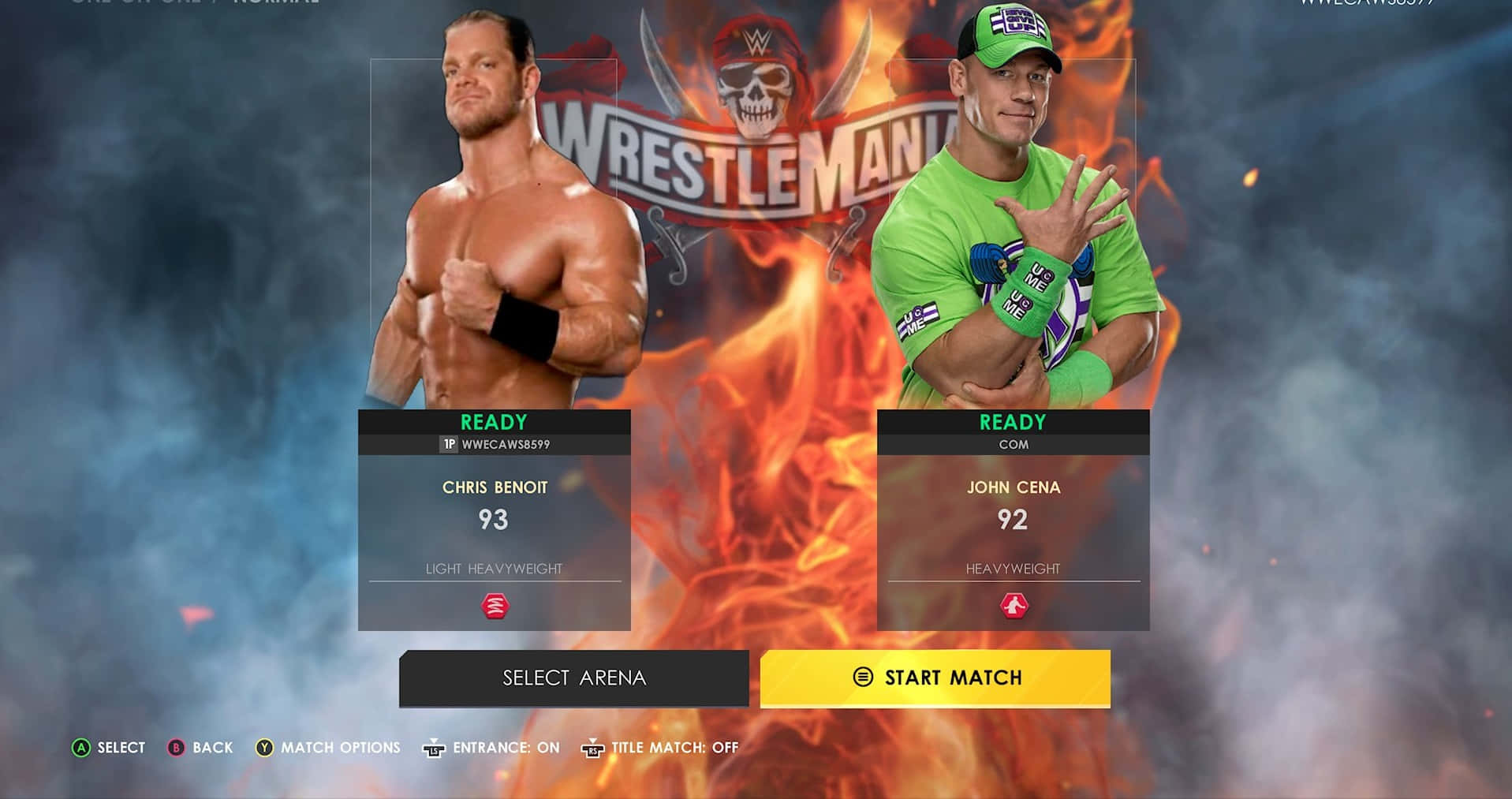 Chris Benoit John Cena Match-up