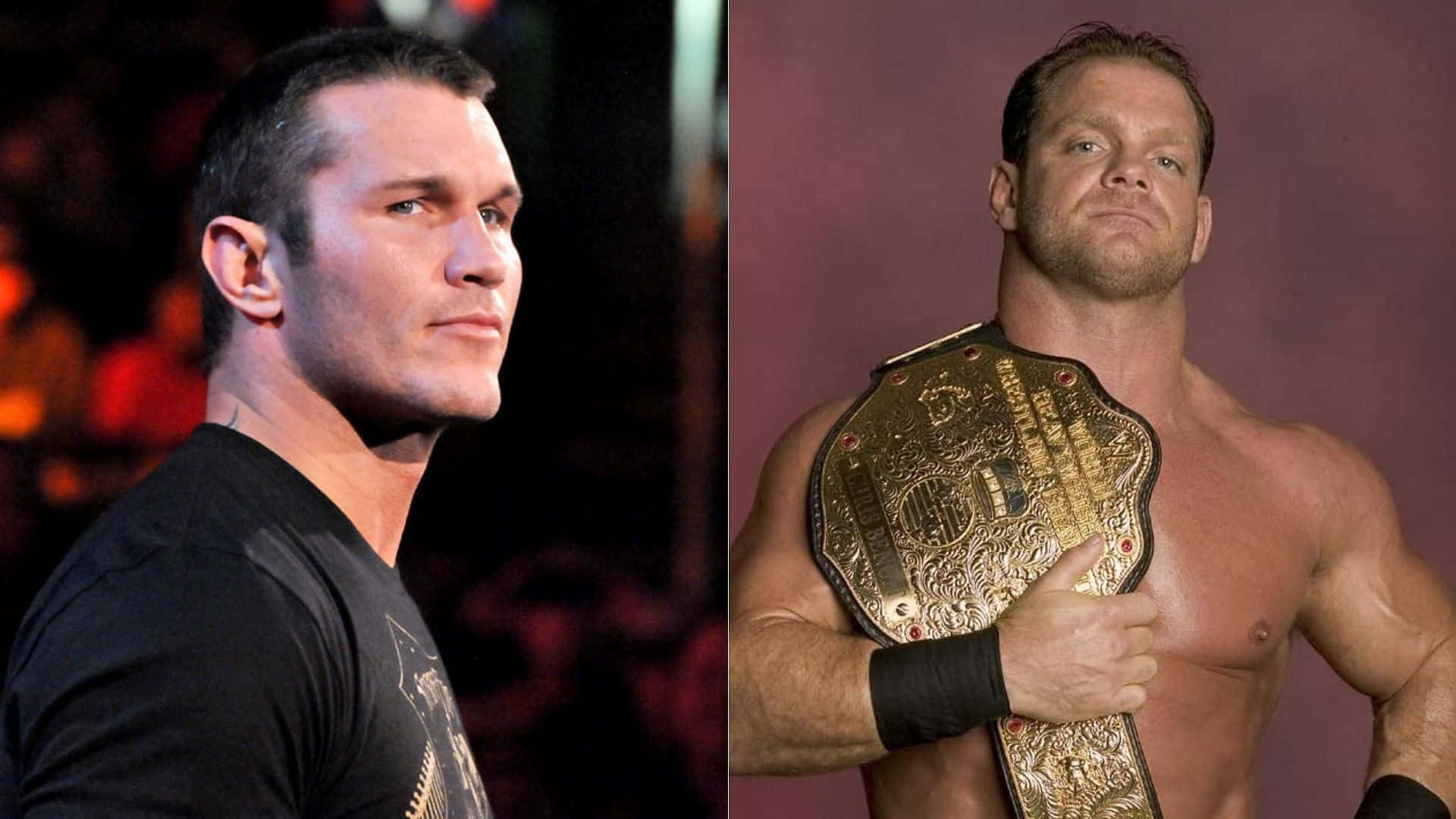 Chris Benoit Randy Orton Split Screen Background