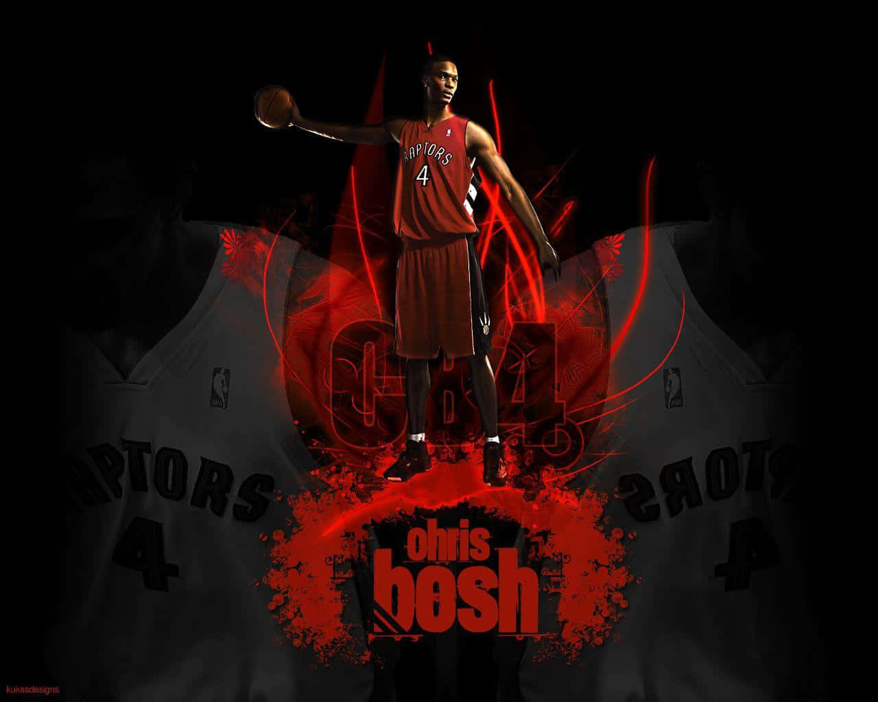 Chris Bosh Intensely Focused During A Game Background