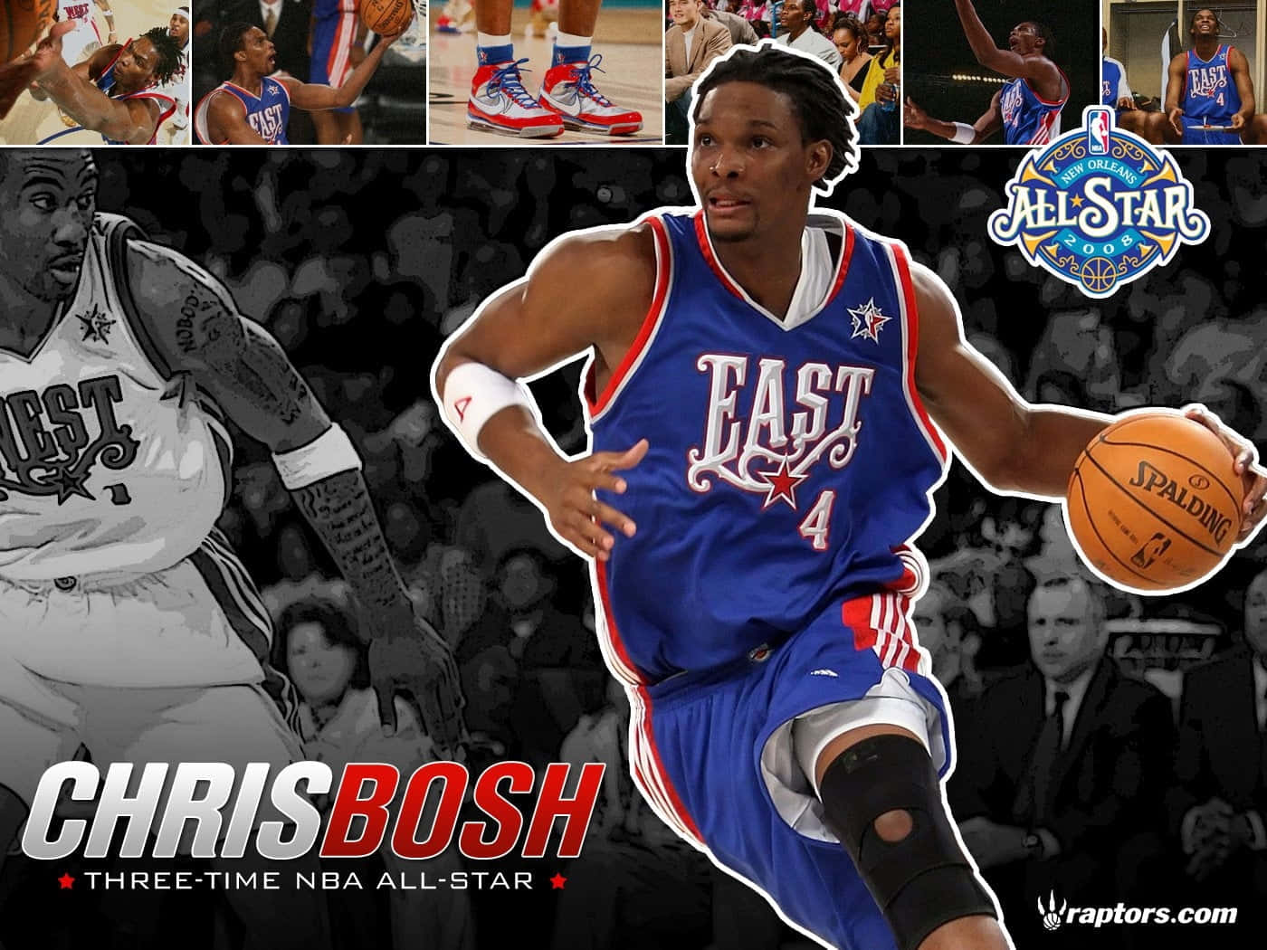 Chris Bosh Three Time Nba All Star Background