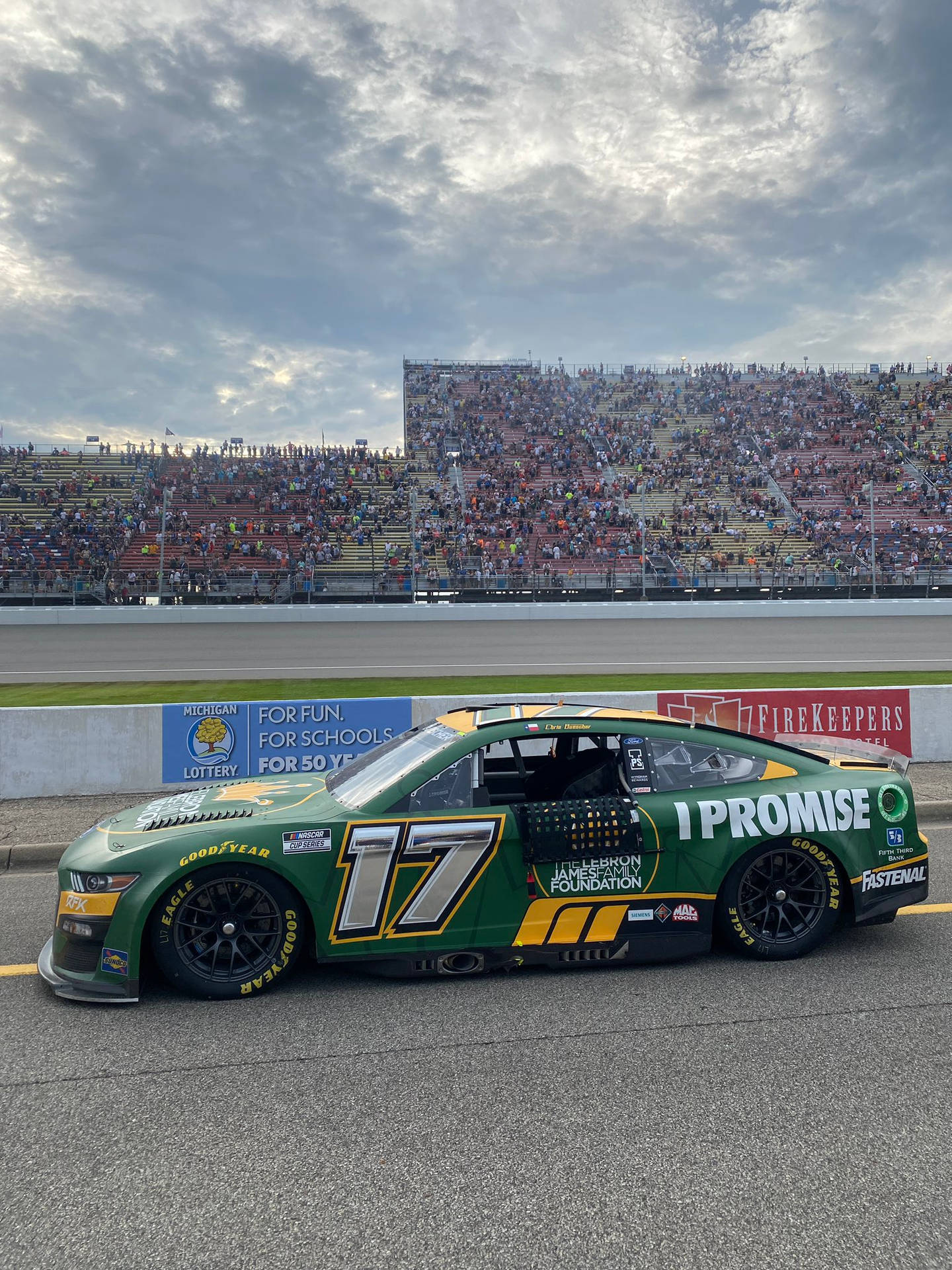 Chris Buescher In Focus At The Racing Track