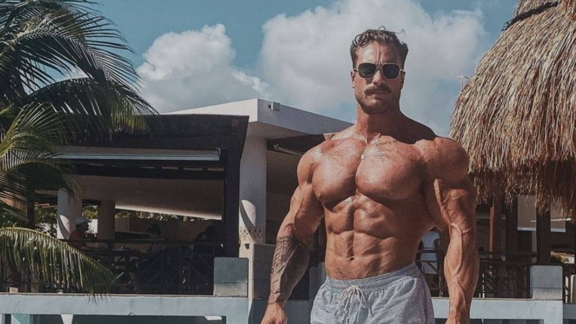 Chris Bumstead On Vacation Background