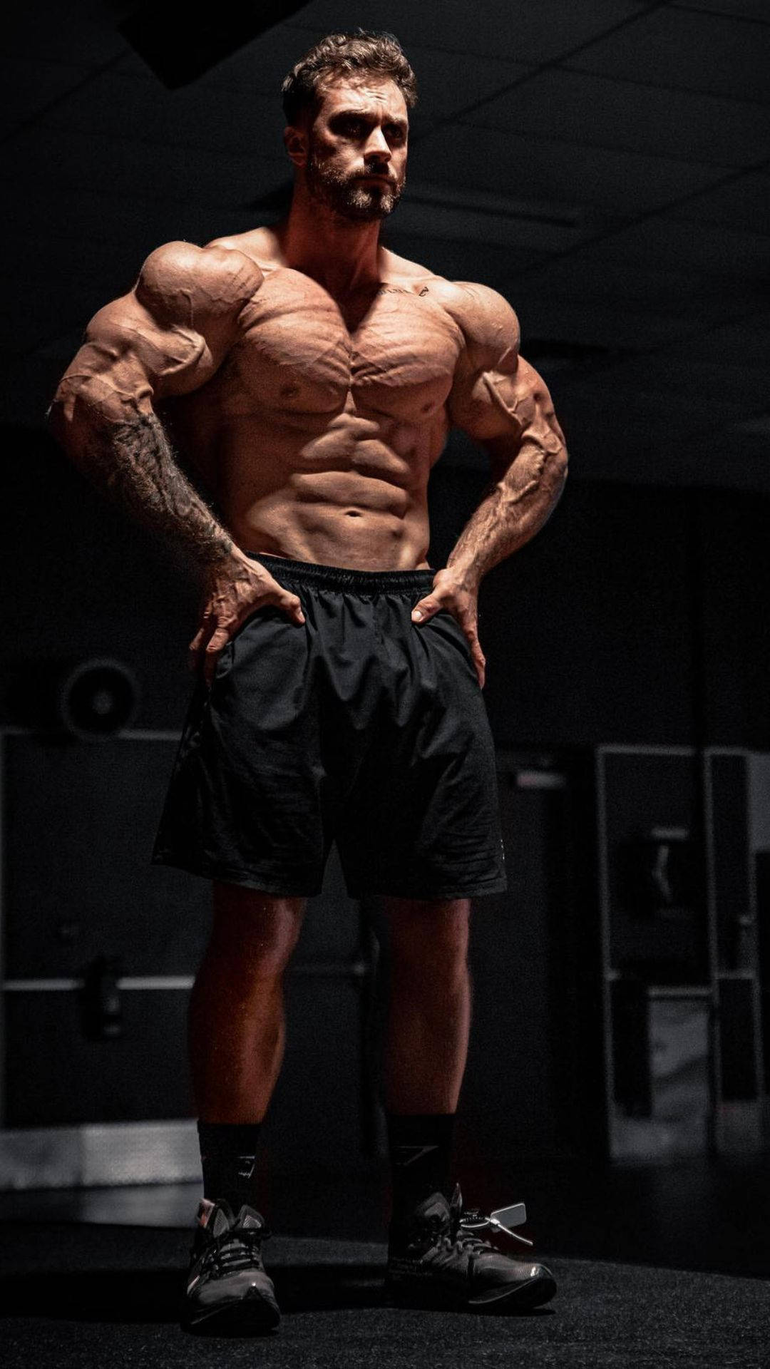 Chris Bumstead Subtle Front Lat Spread Background