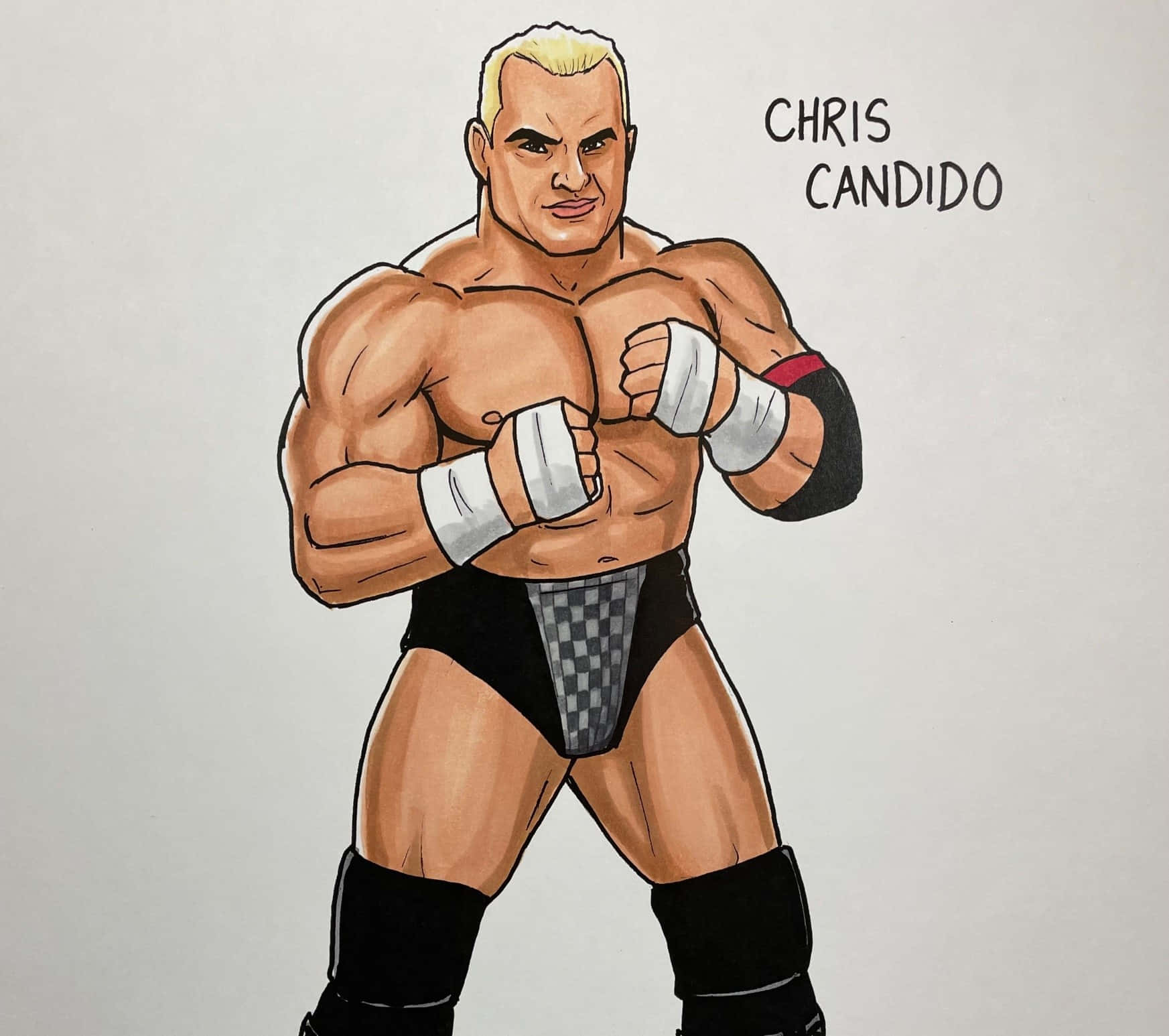 Chris Candido Wrestler Illustration Background