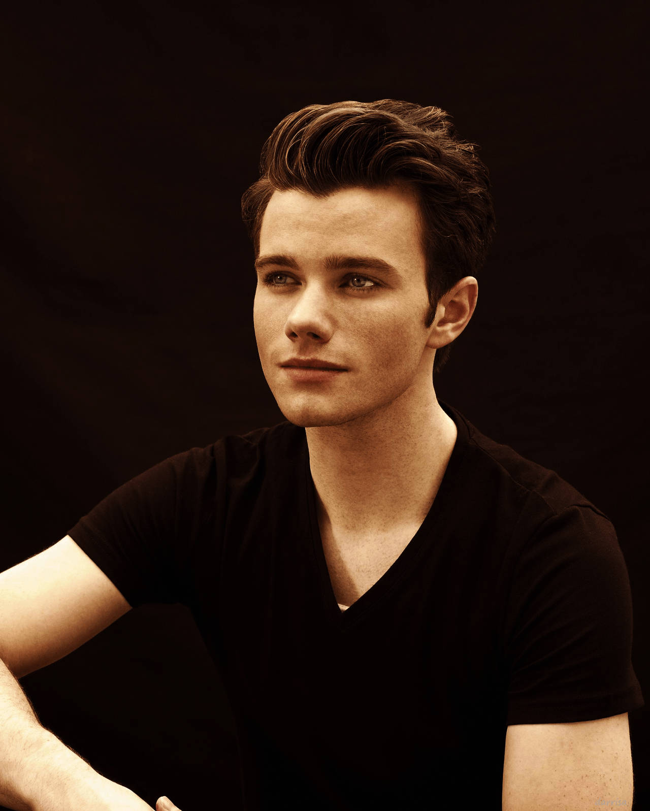 Chris Colfer Portrait Background