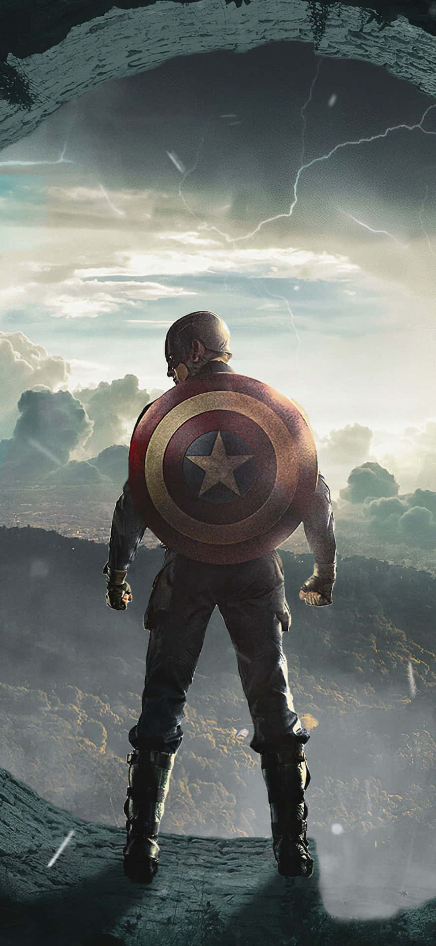 Chris Evans As Captain America, Star Of The Marvel Studio's Cinematic Universe Background