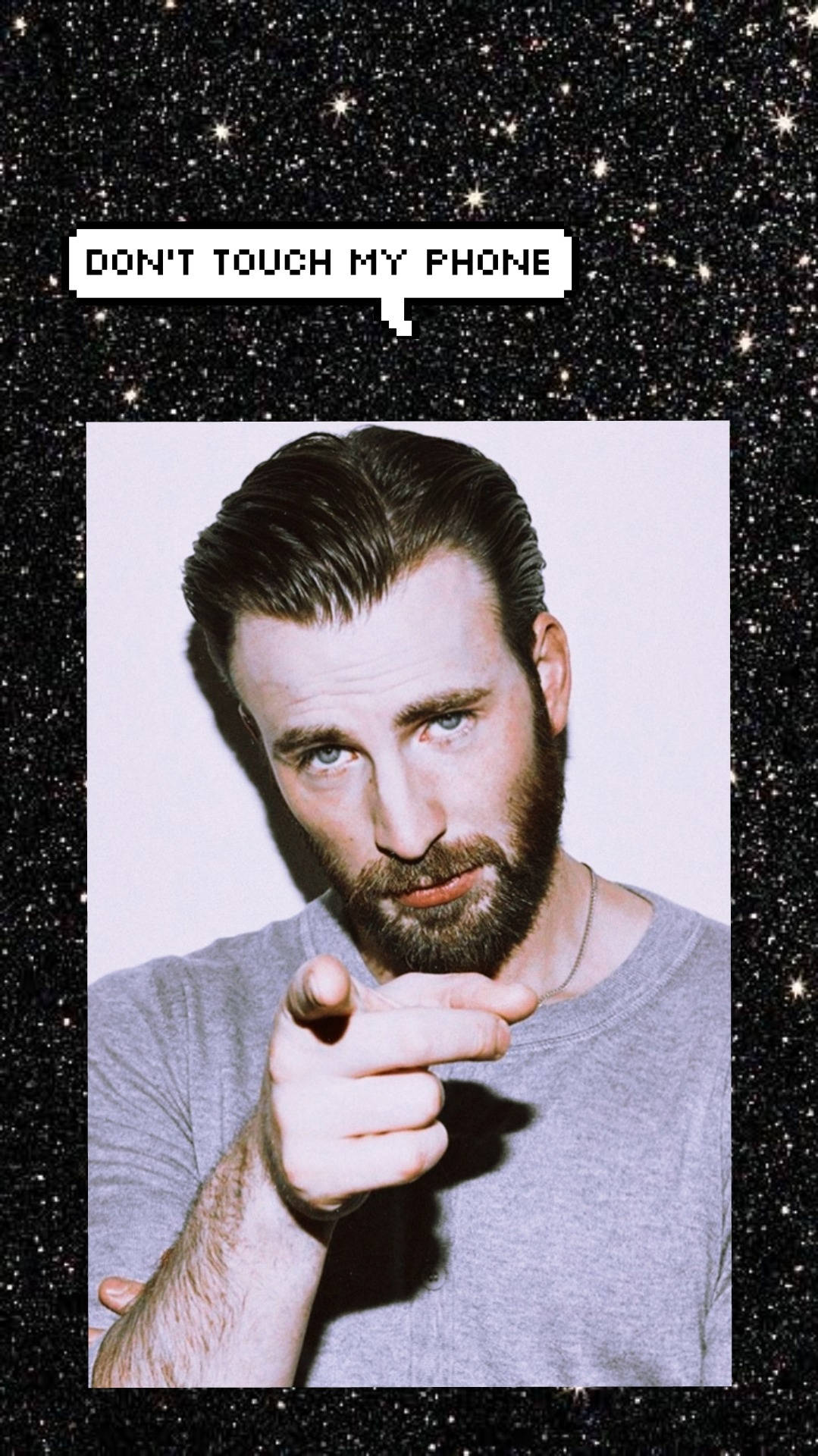 Chris Evans Don't Touch My Phone Background