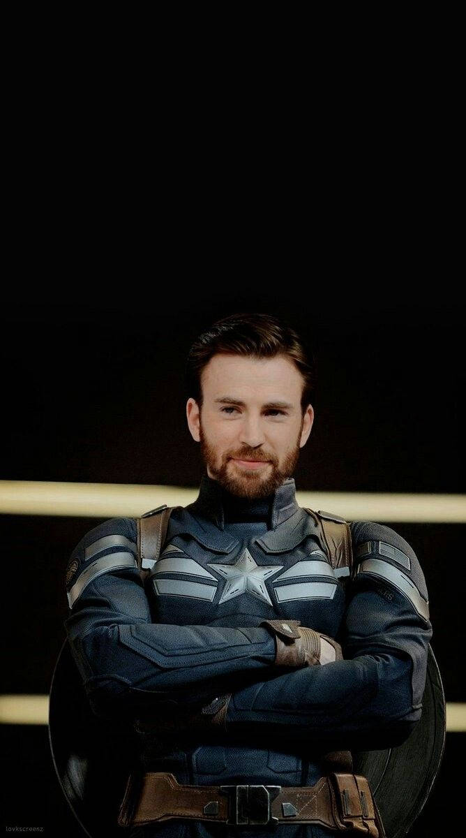Chris Evans In Captain America Suit Background