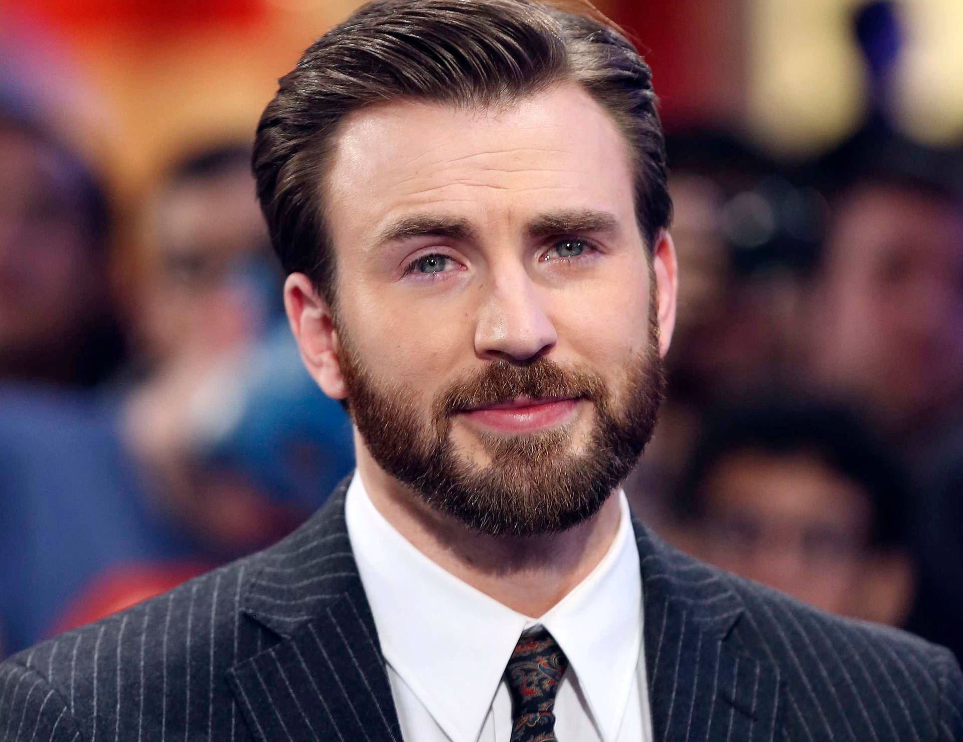 Chris Evans With Beard Background