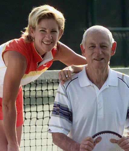 Chris Evert On The Tennis Court