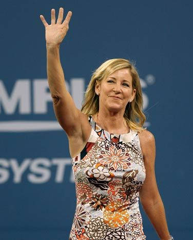 Chris Evert, Tennis Legend In Action Background