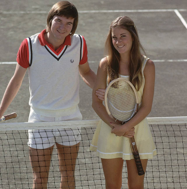 Chris Evert With Jimmy Connors