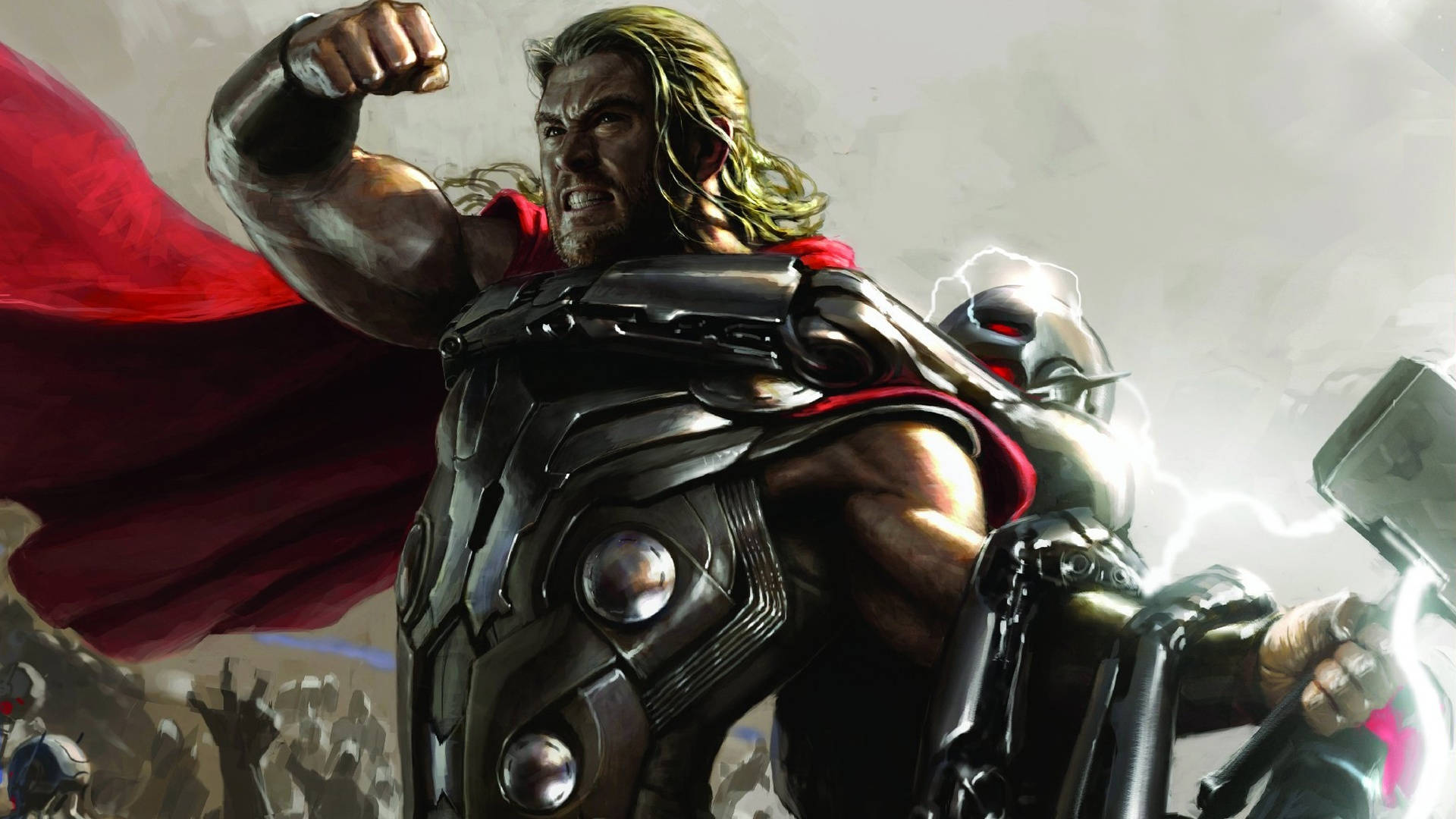 Chris Hemsworth As The Superhero Thor Background