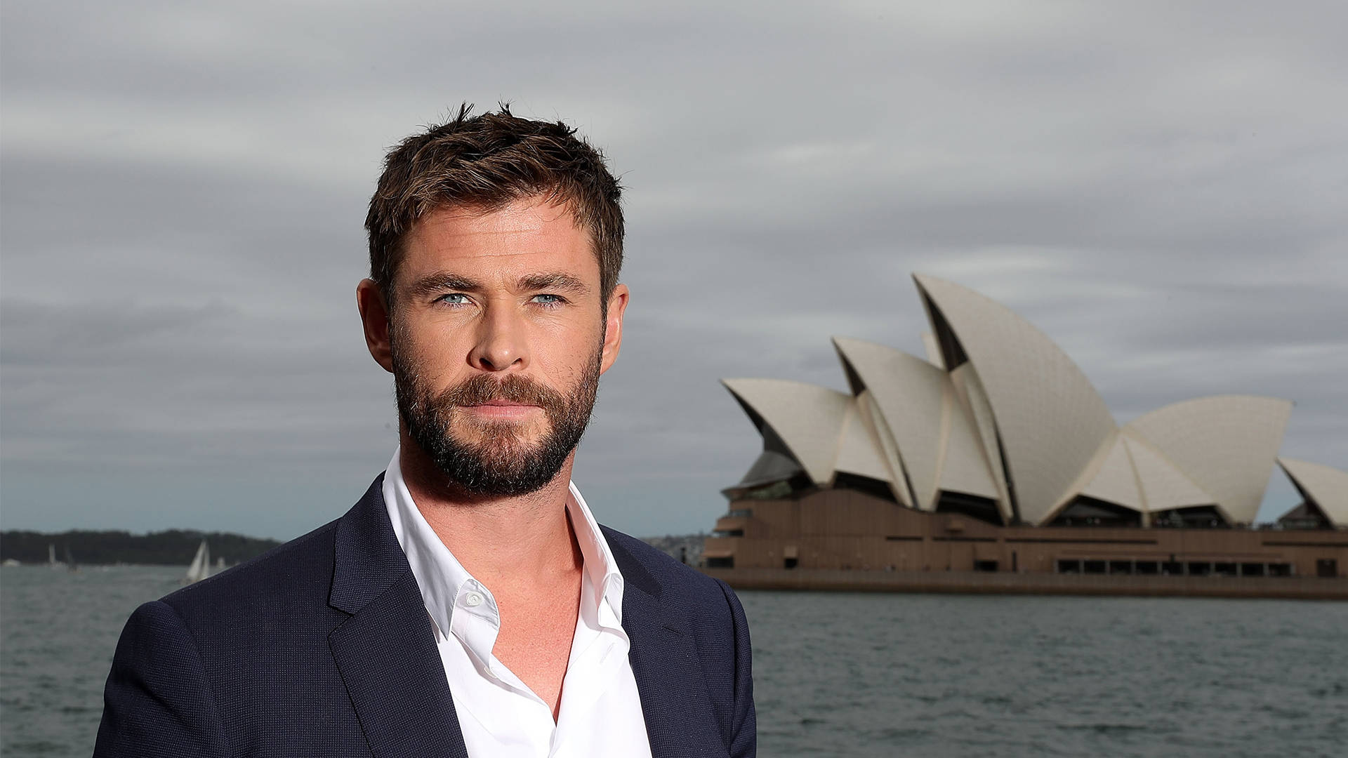 Chris Hemsworth Soaking Up The Australian Sunshine Background