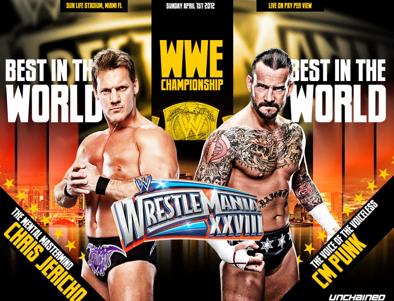 Chris Jericho Cm Punk Wwe Championship Background